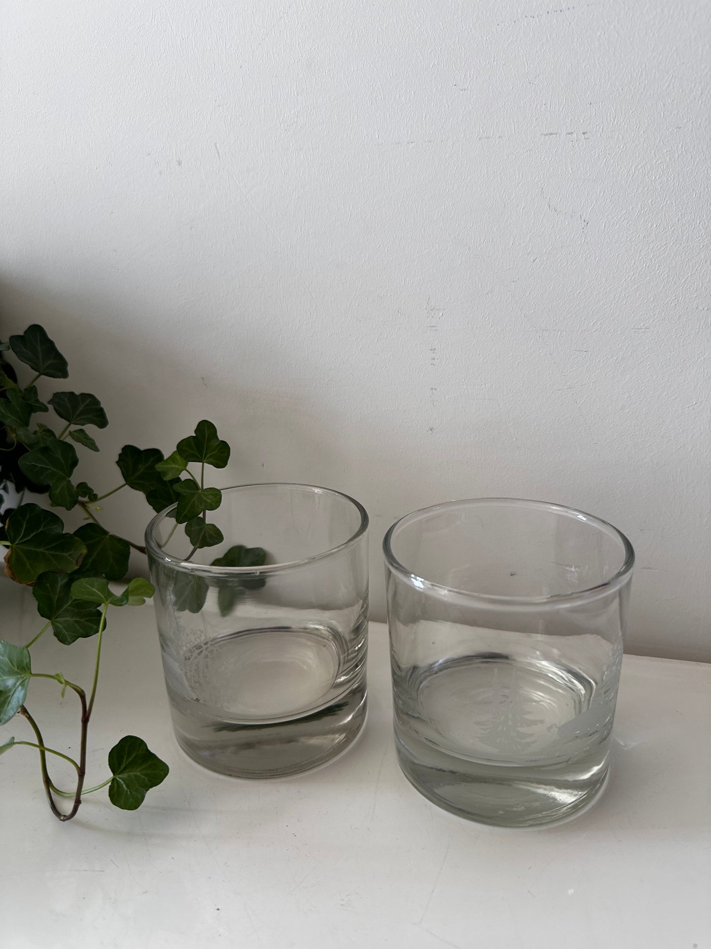 2 kristallen whiskey glazen