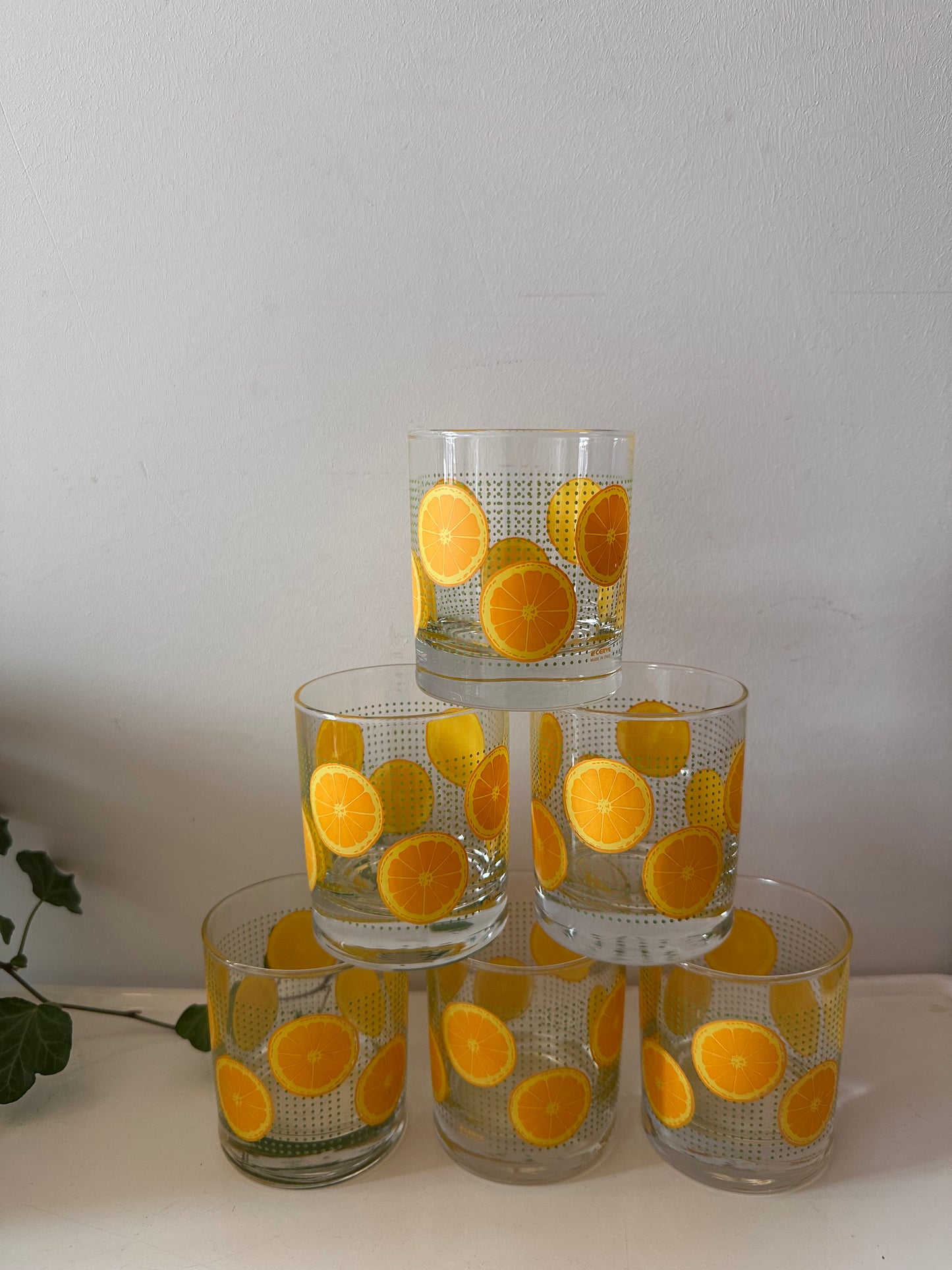 Retro waterglazen limonade glazen vintage