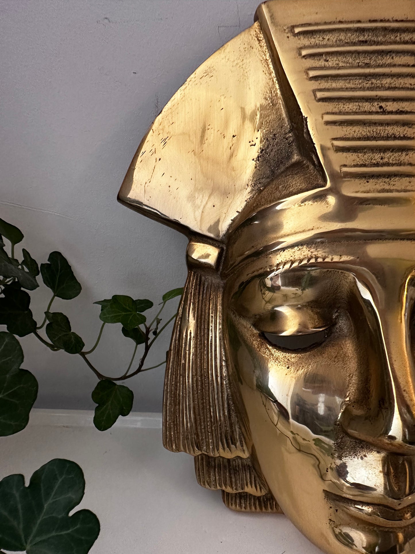 Vintage messing farao masker