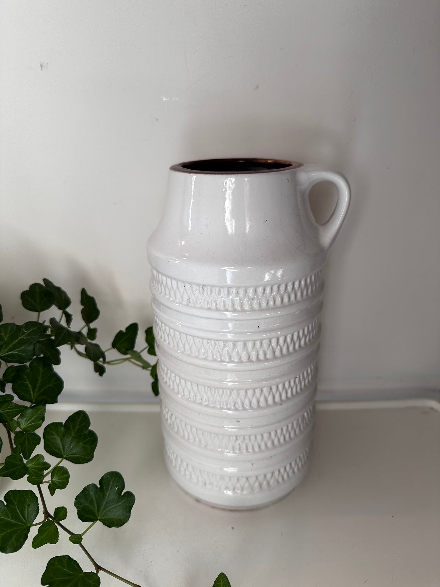 West Germany Jaren 70 witte vaas