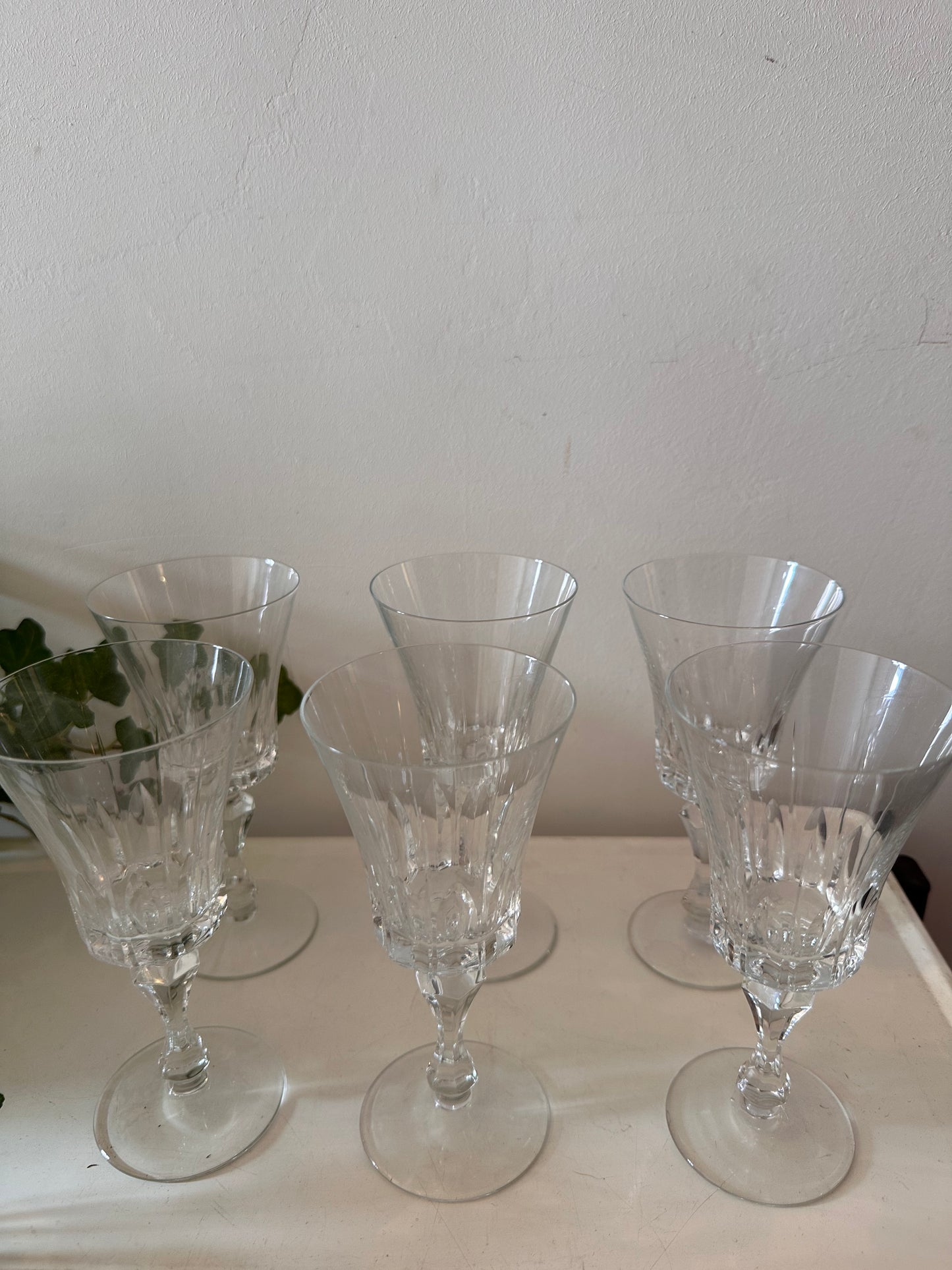 Prachtige kristallen glazen jaren 60 set van 6