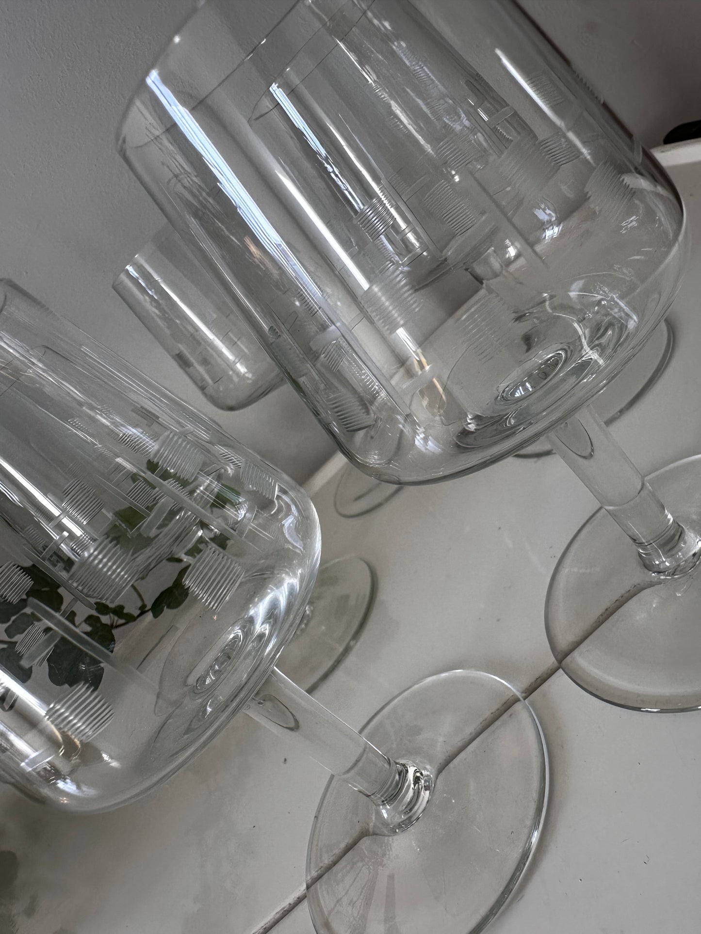 Set 5 likeurglaasjes jaren 50 vintage