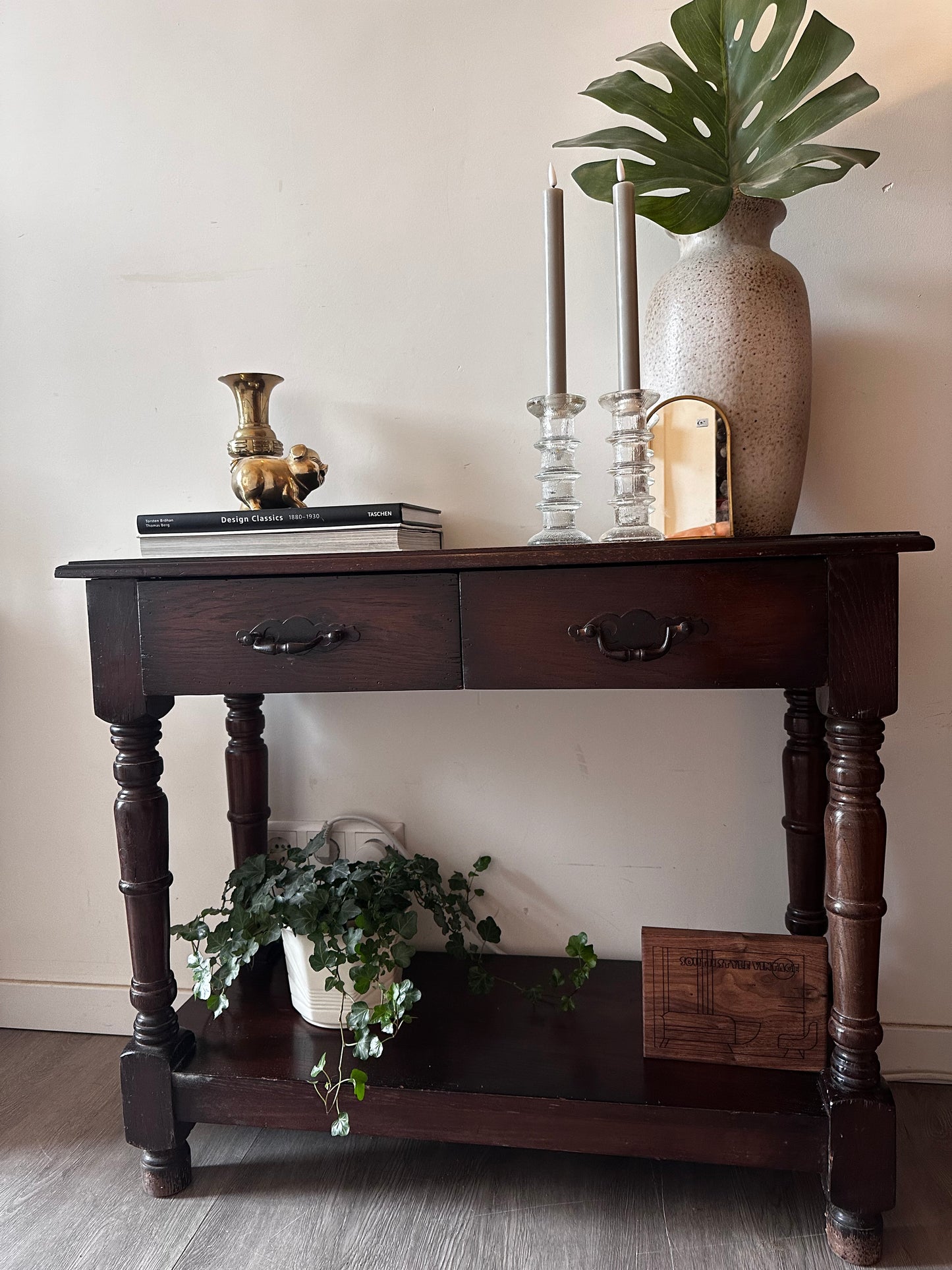 Vintage halkastje sidetable