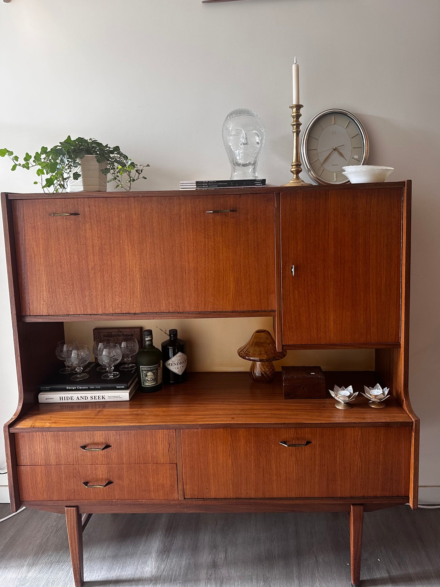 Wandmeubel jaren 50 Mid Century