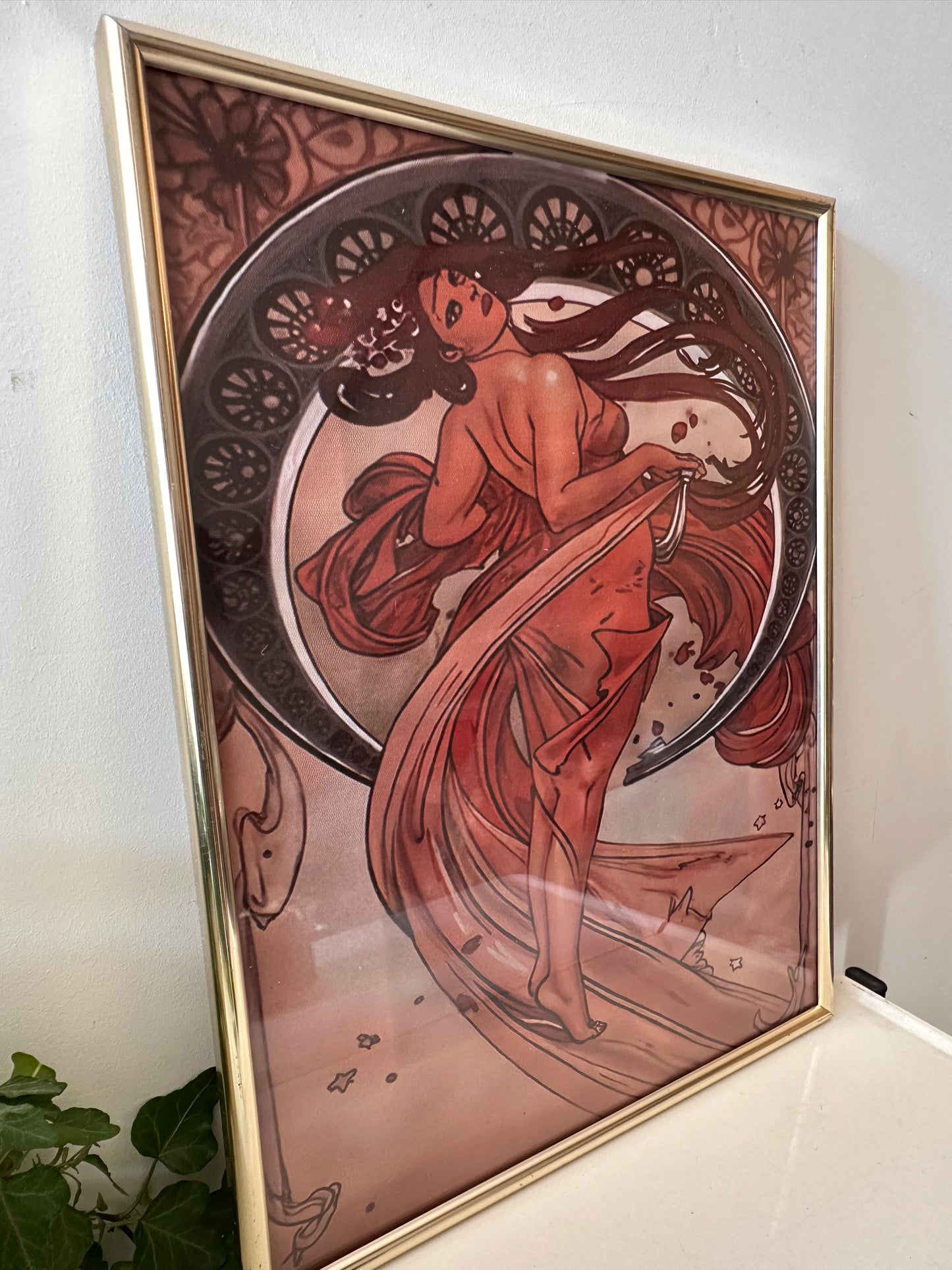 Art Nouveau prent in lijst