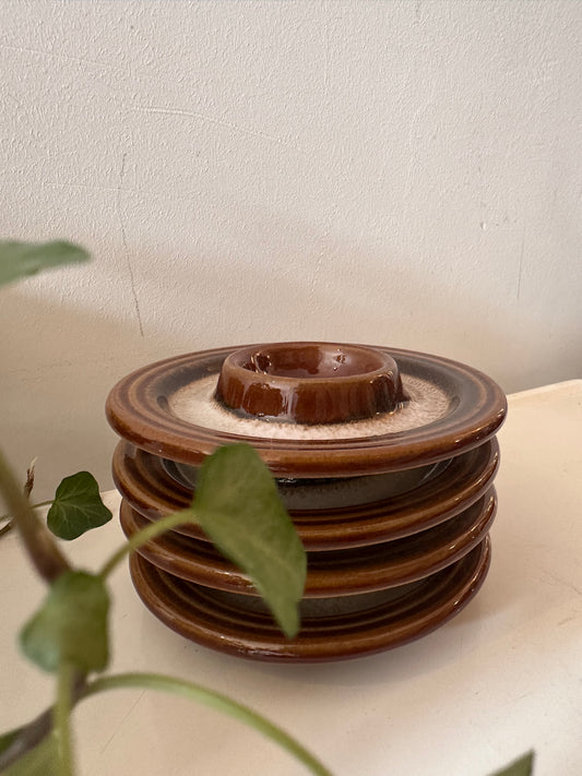 Jaren 70 eierdopjes keramiek