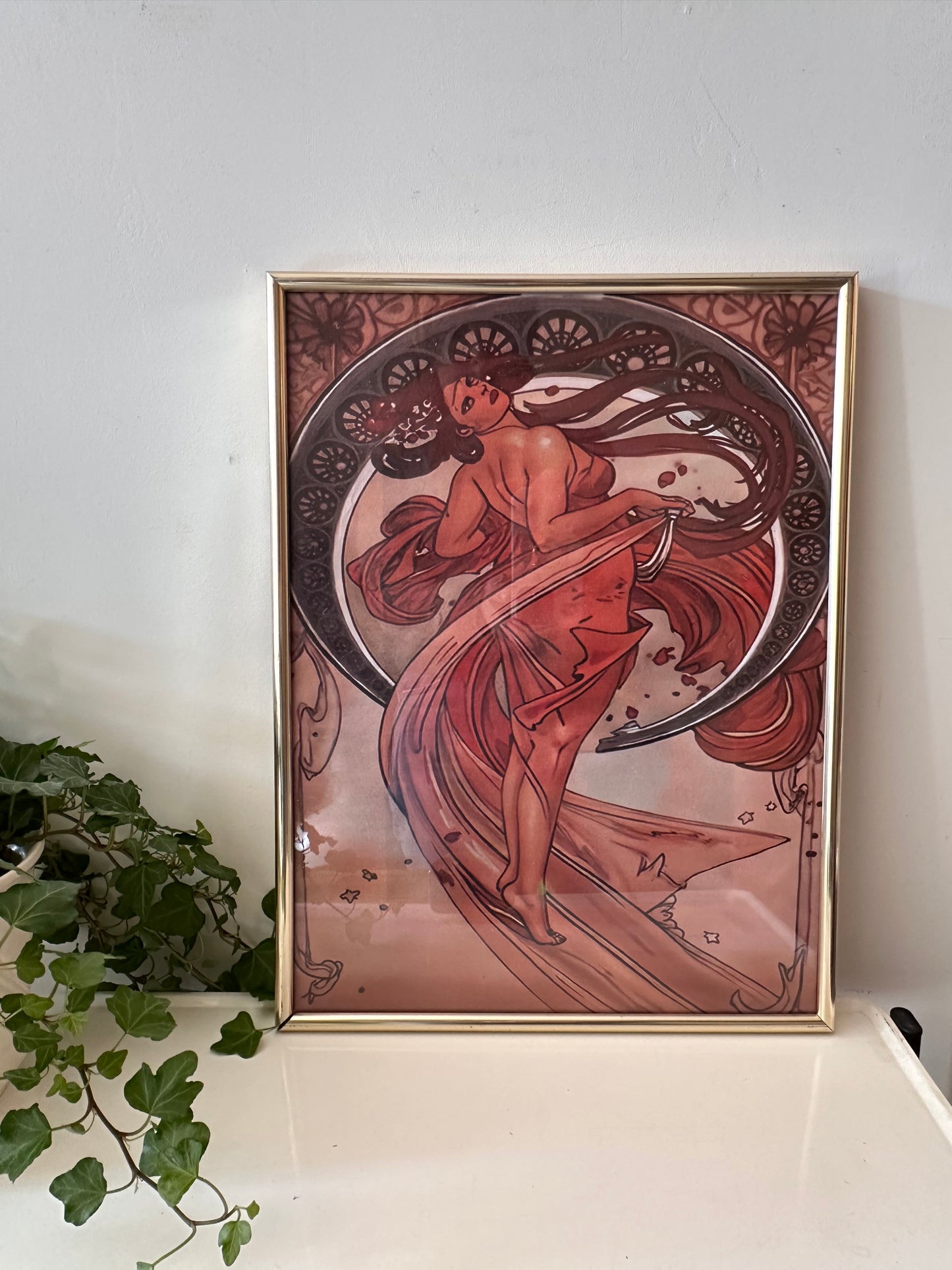 Art Nouveau prent in lijst