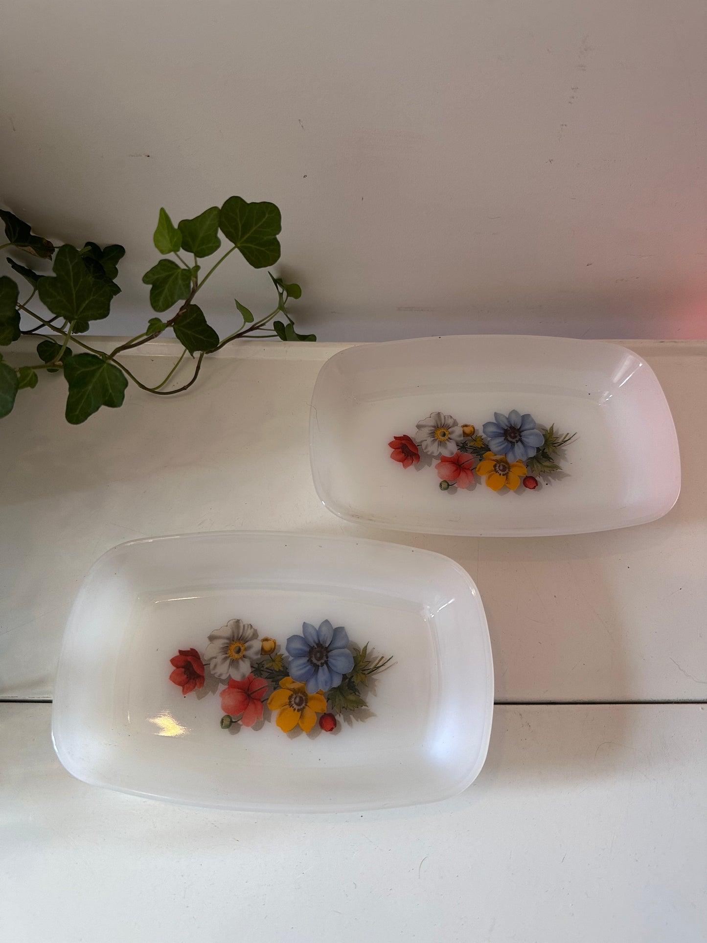 Set van 2 arcopal schaaltjes vintage