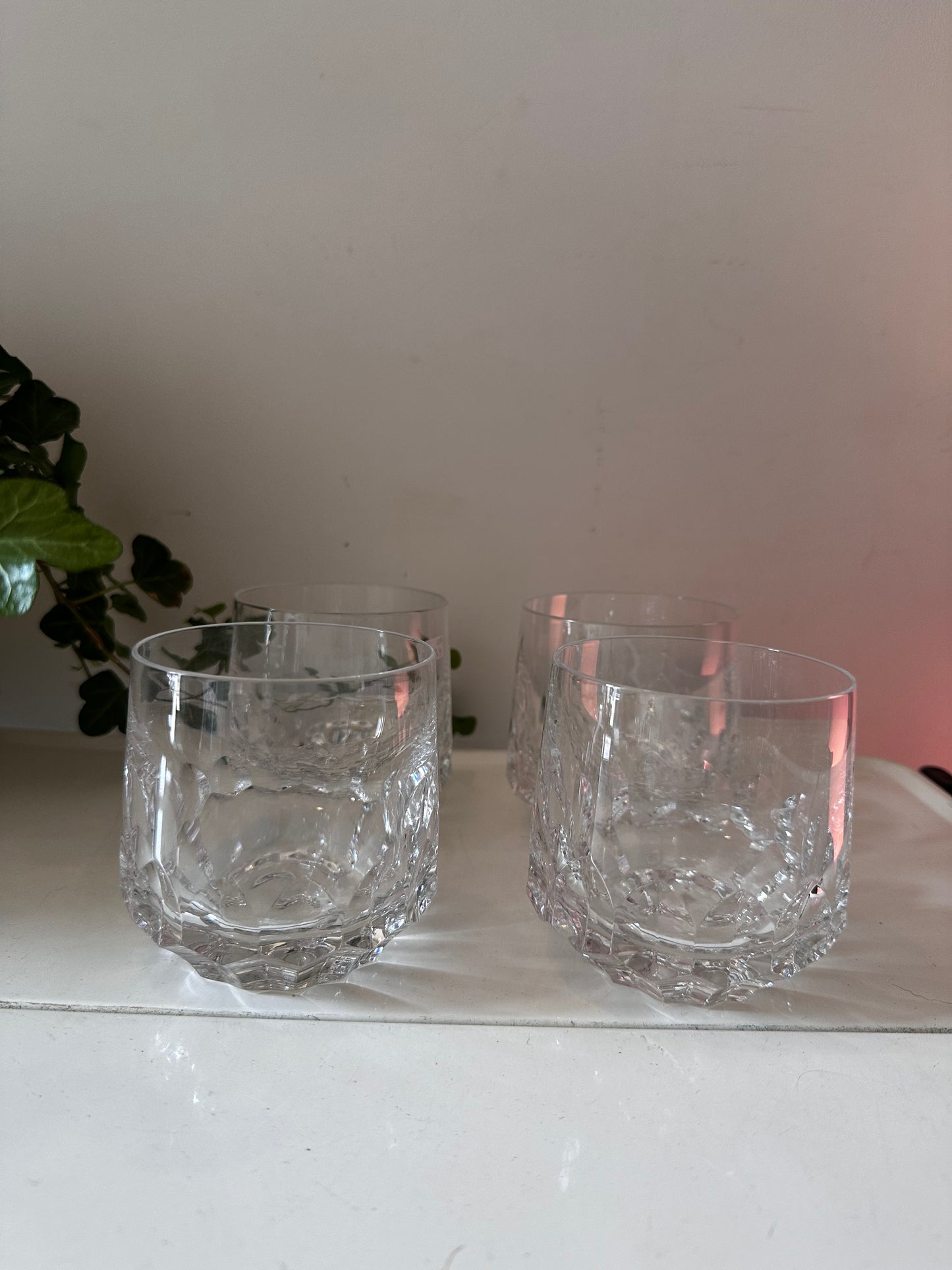 Set van 4 kristallen Whiskey glazen