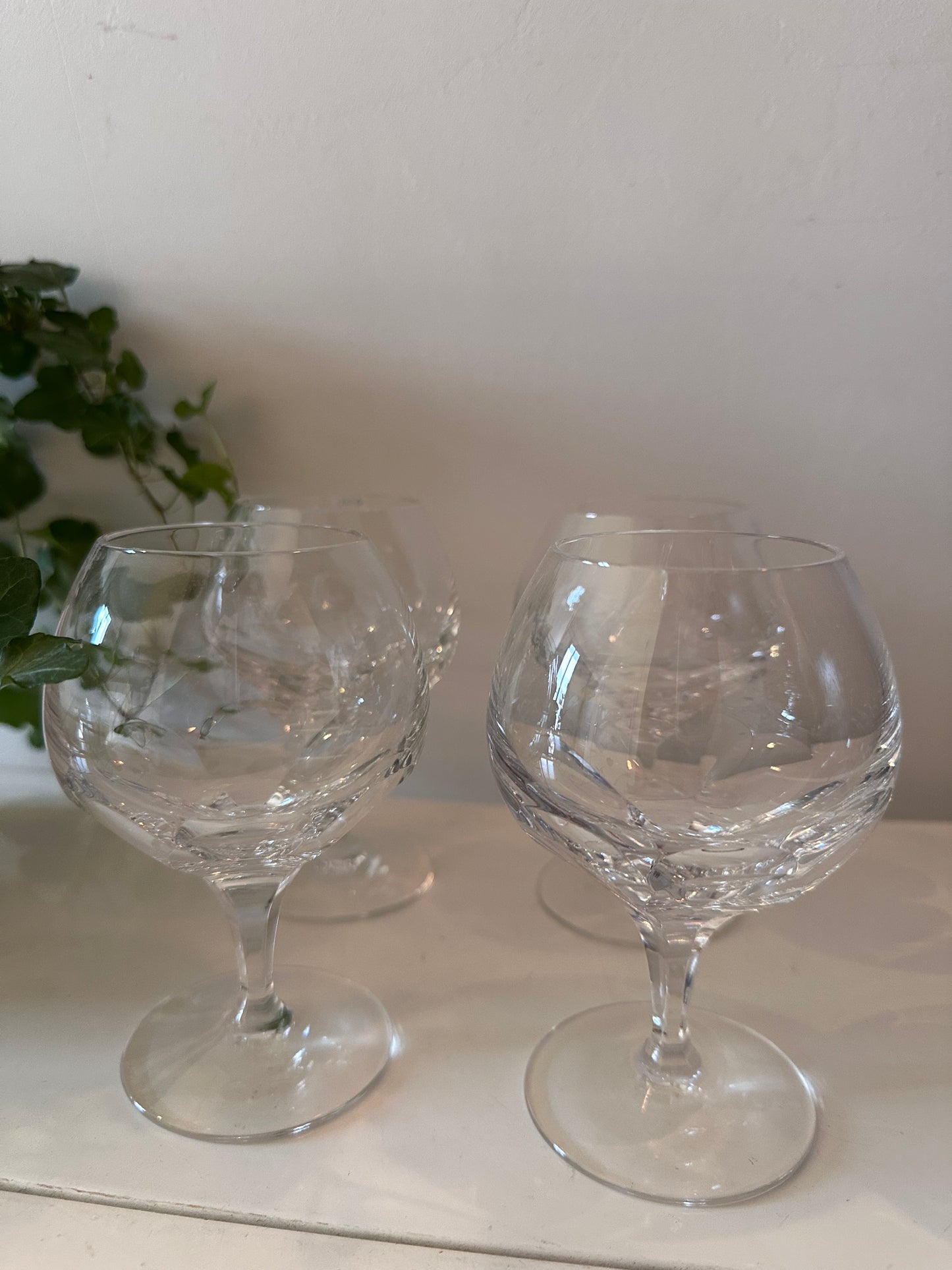 Set van 4 kristallen cognac glazen