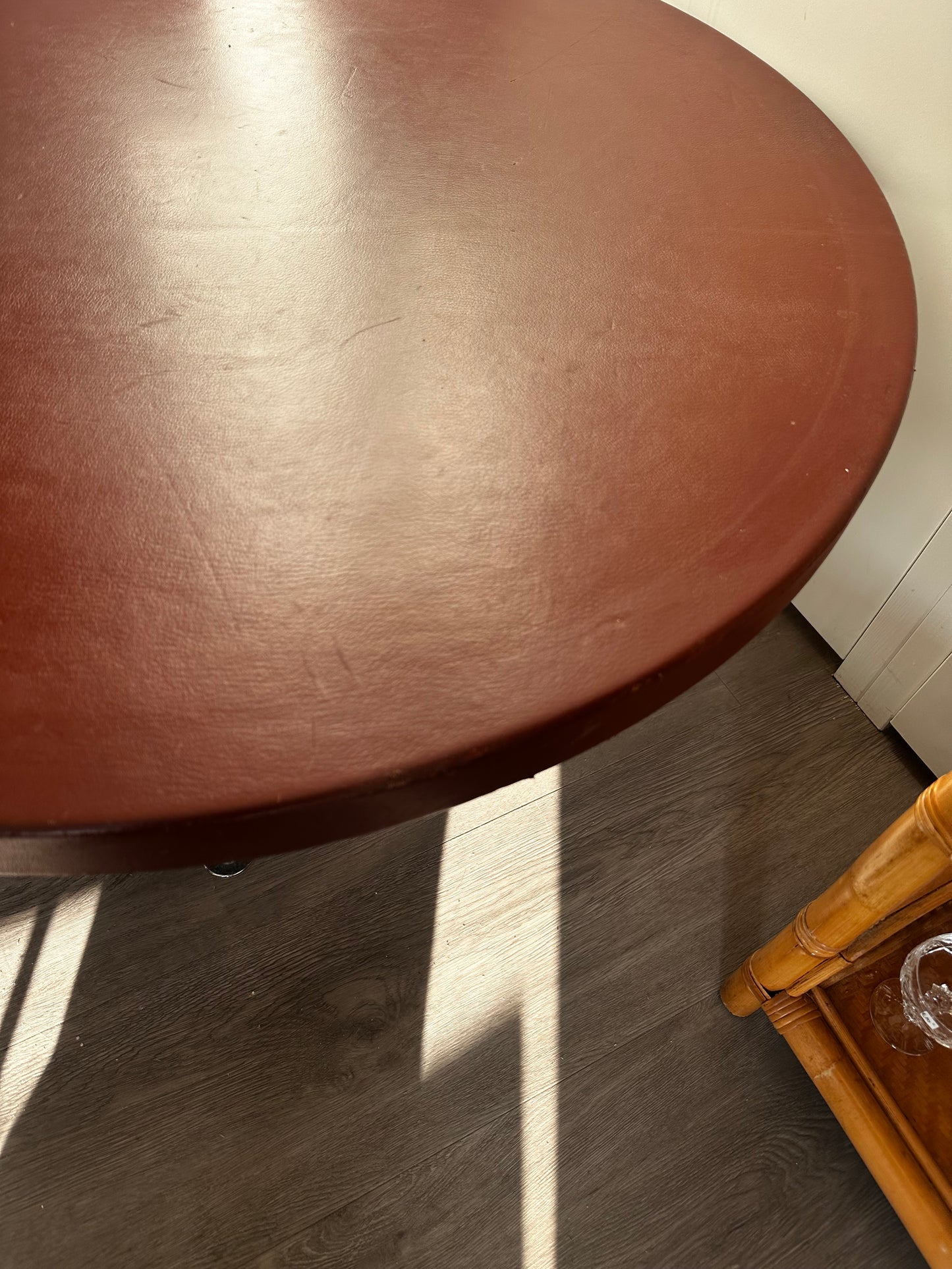 Faux Leather salontafel coffeetable jaren 1970