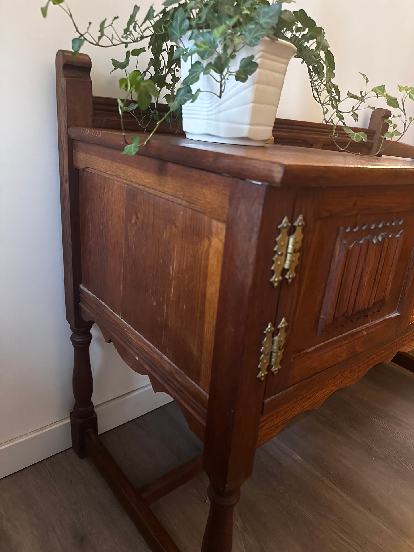 Halbankje vintage hout