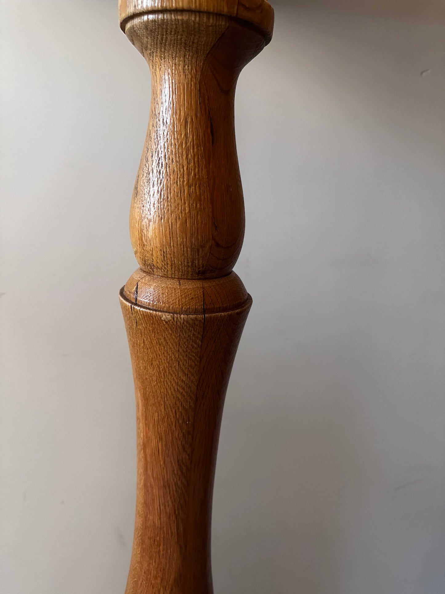 Staande lamp vloerlamp hout met plissé kap