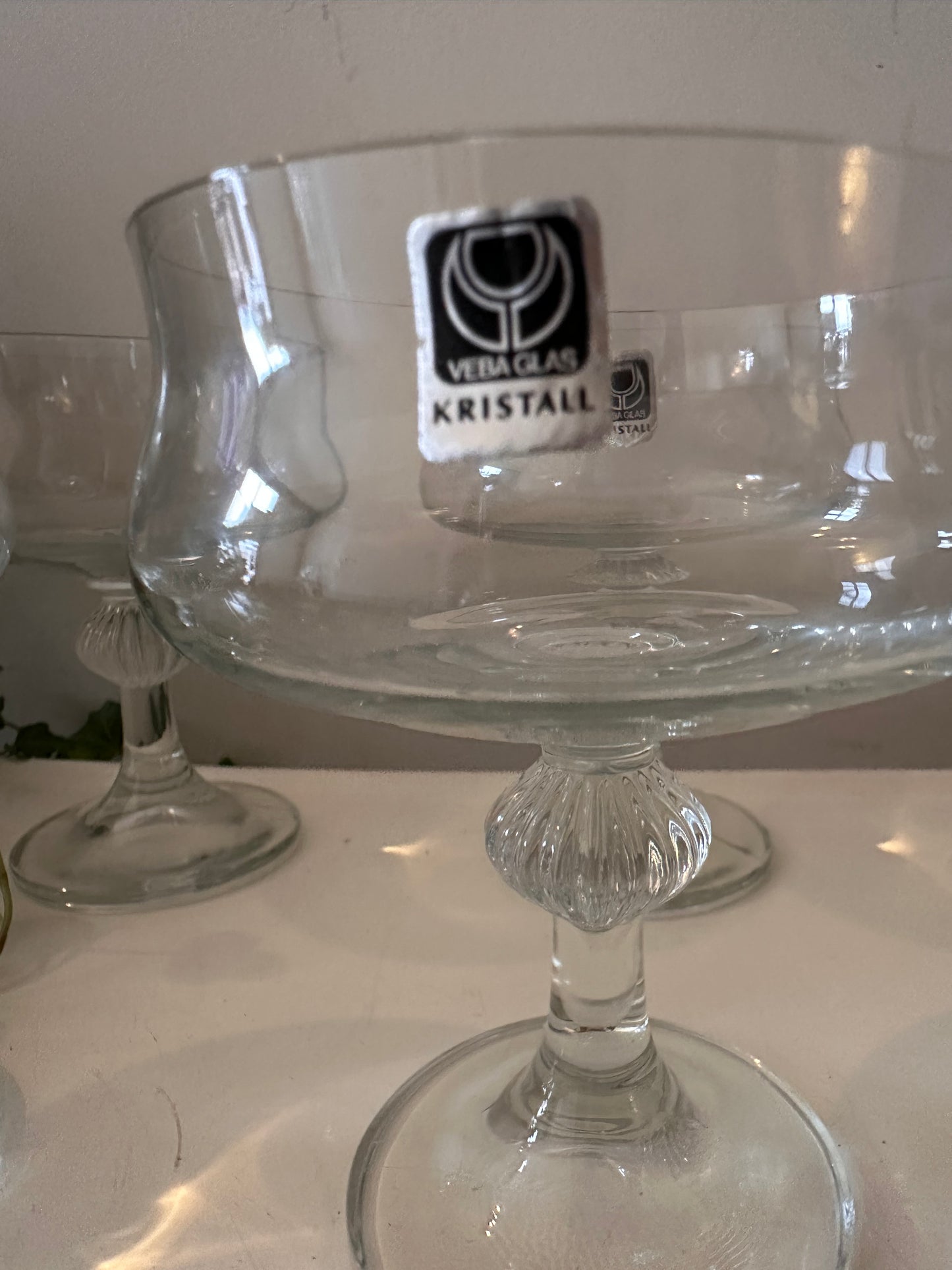 Set van 4 kristallen coupe champagne glazen