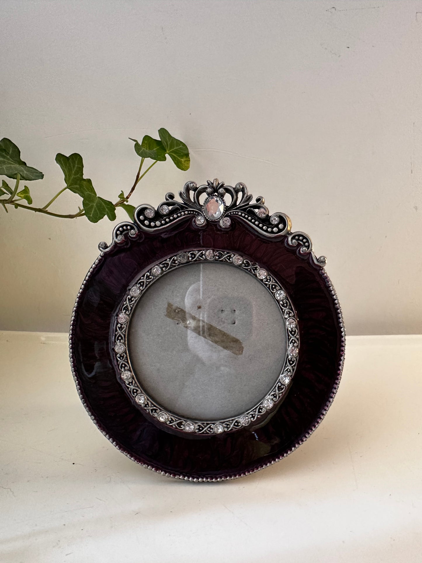 Vintage rond fotolijstje