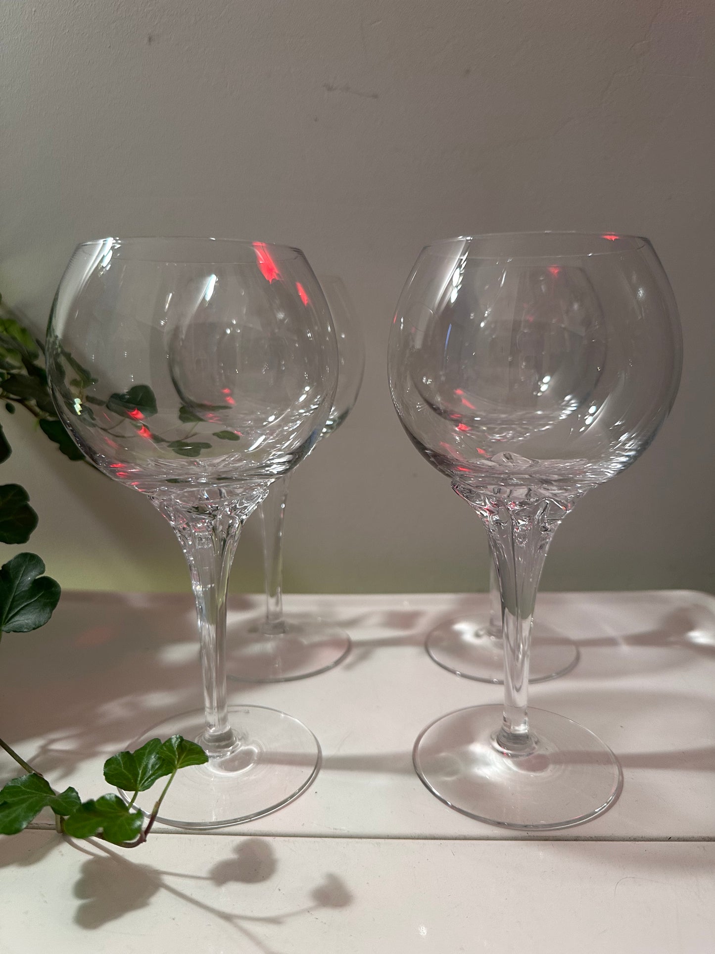 4 kristallen wijnglazen vintage