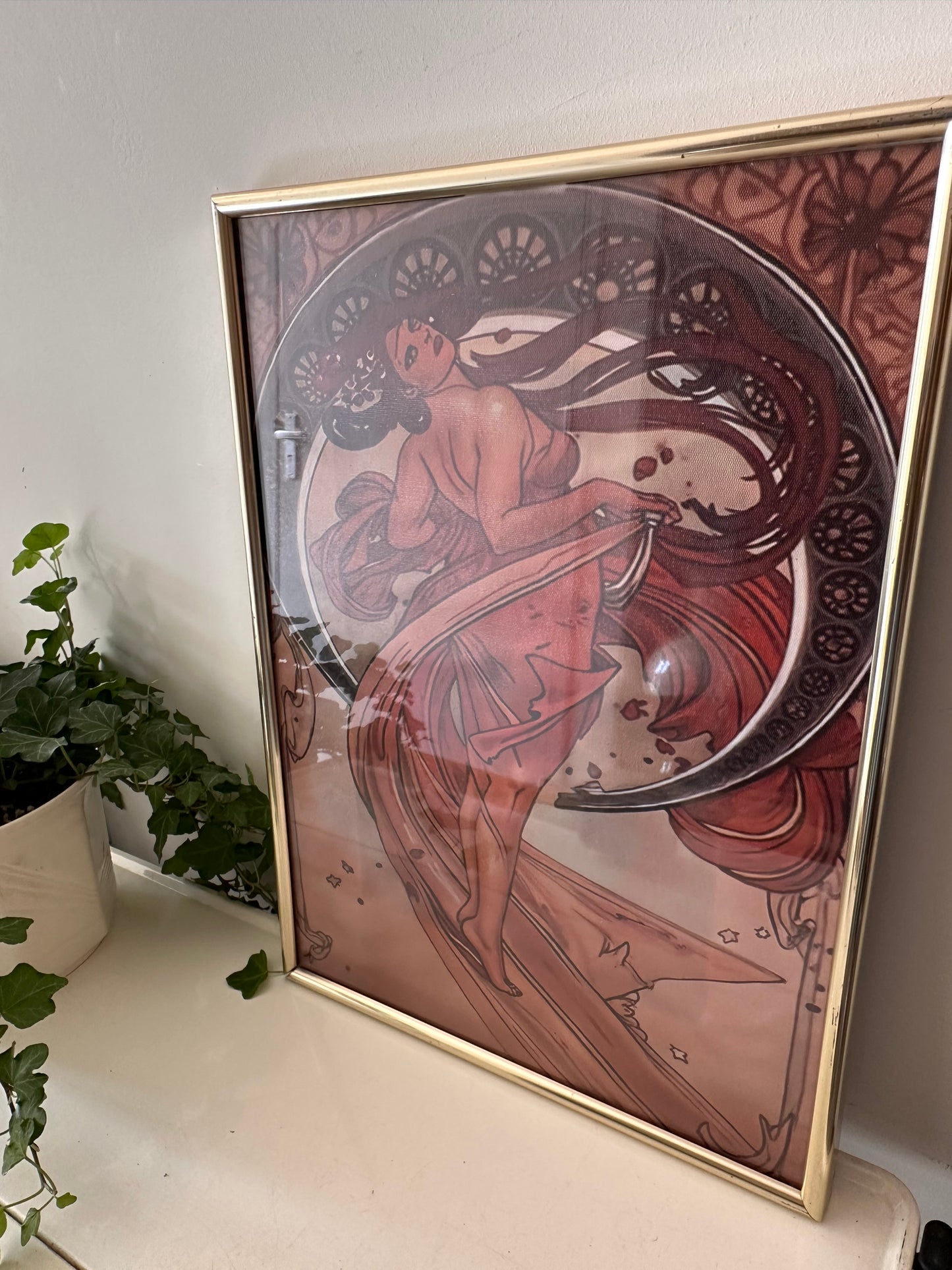 Art Nouveau prent in lijst