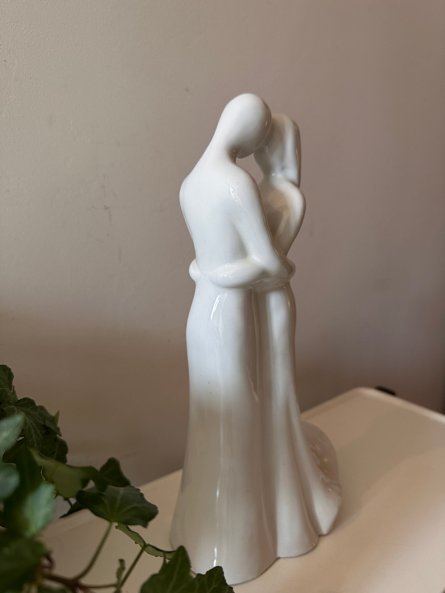 Jaren 80/90 beeld wit man en vrouw