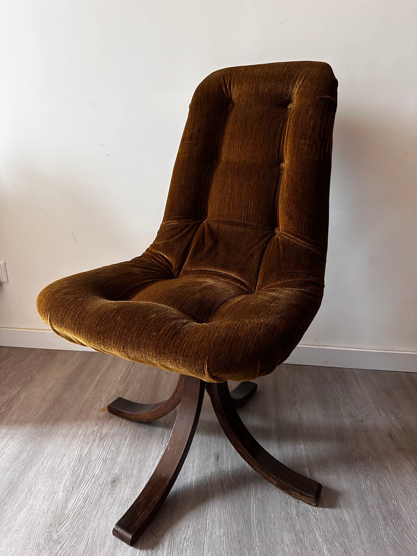Vintage Jaren 70 fauteuil draaifauteuil Scandinavië