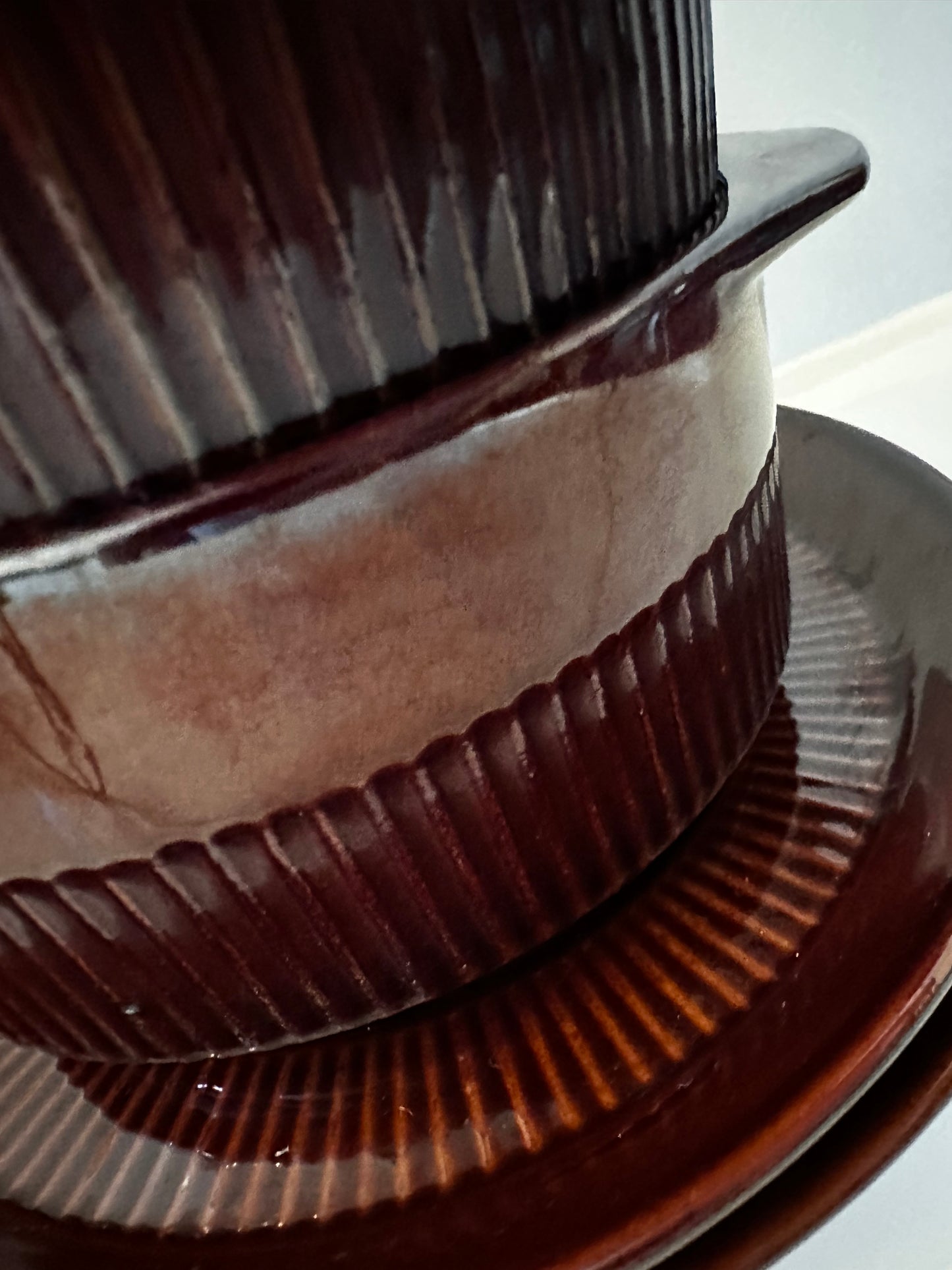 2 retro soepkommen met schotel