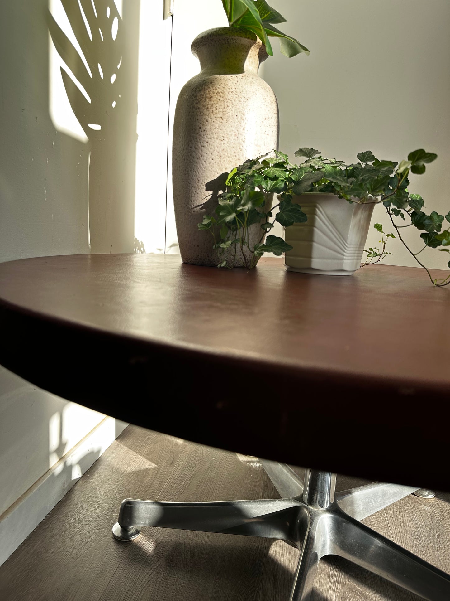 Faux Leather salontafel coffeetable jaren 1970