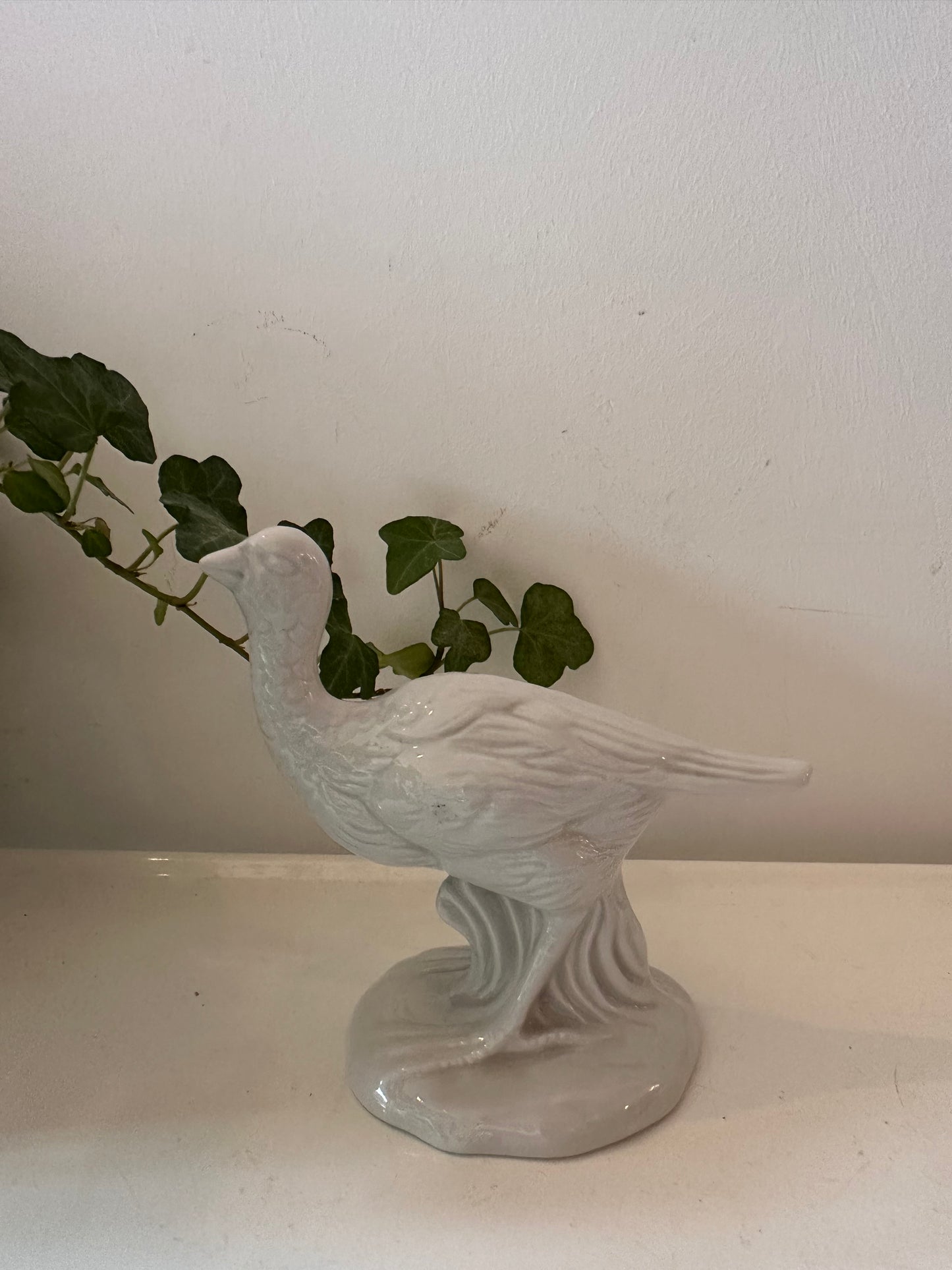 Porseleinen beeldje van vogel Italiaans porselein