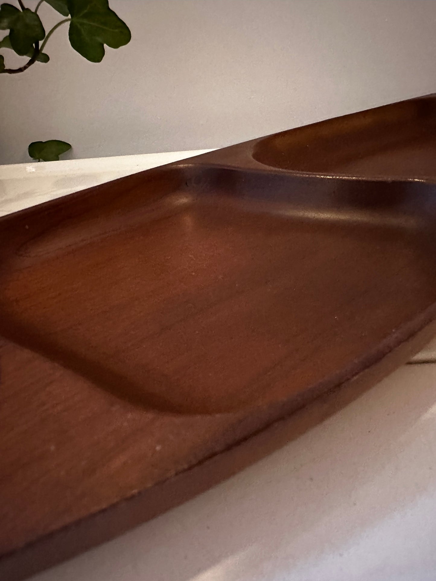 Houten jaren 70 serveerschaal