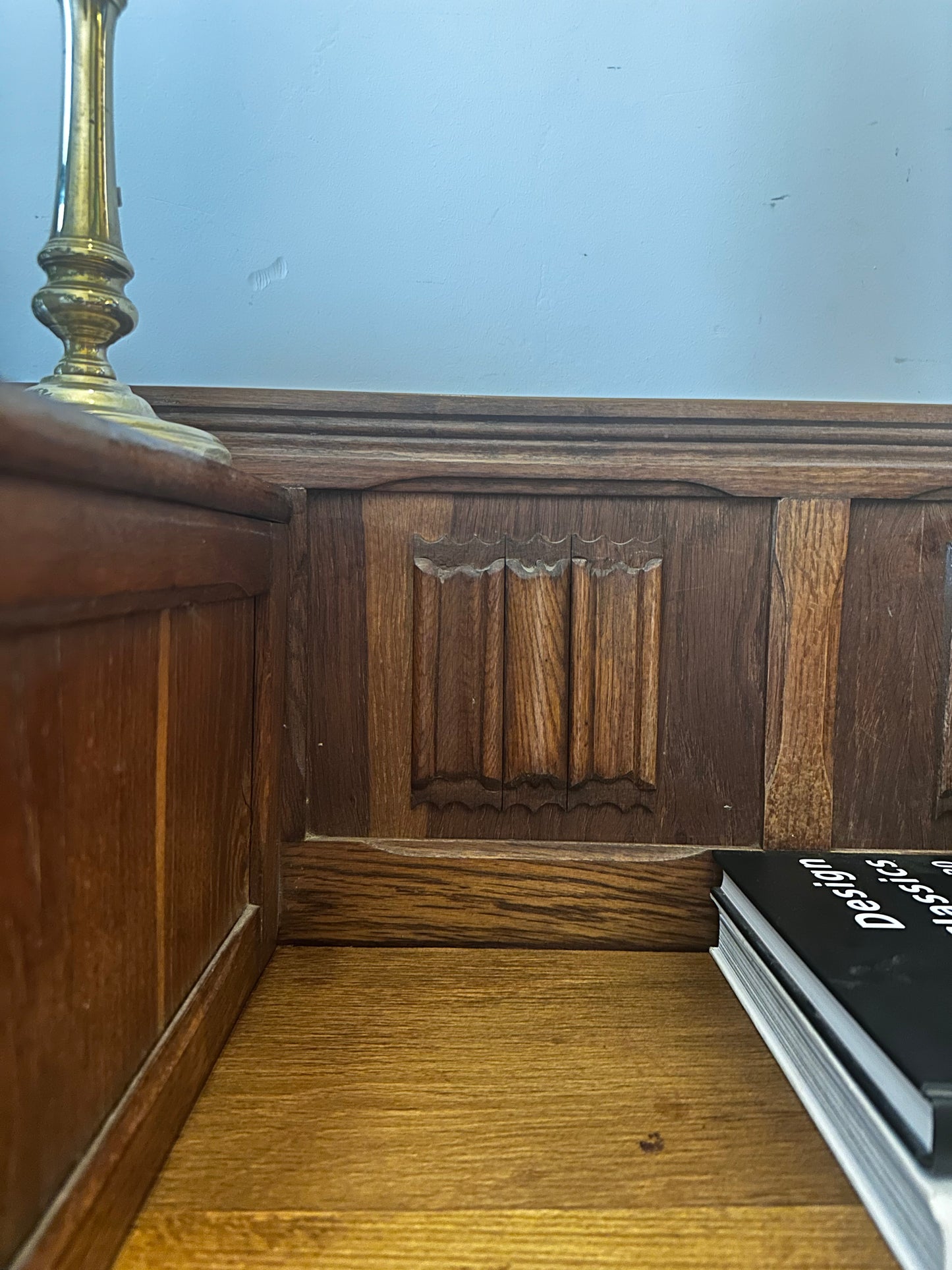 Halbankje vintage hout