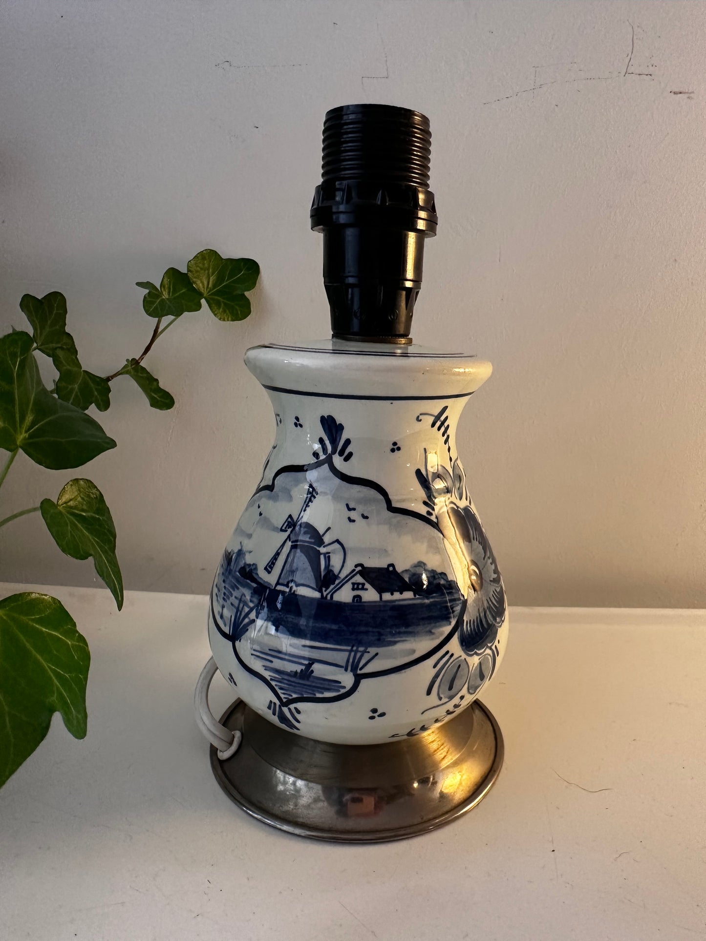 Delfts blauw lampje vintage