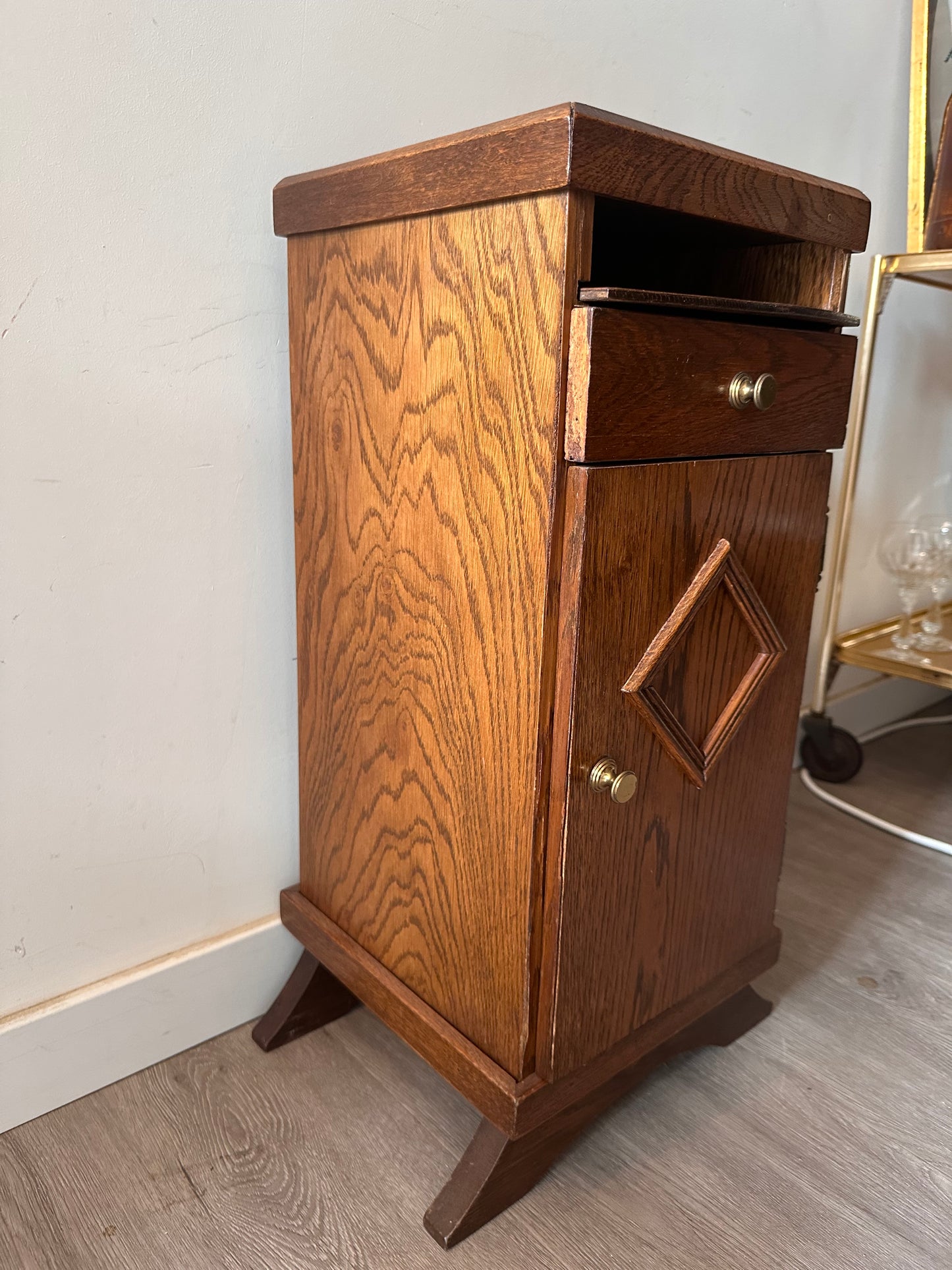 Telefoonkastje hout vintage