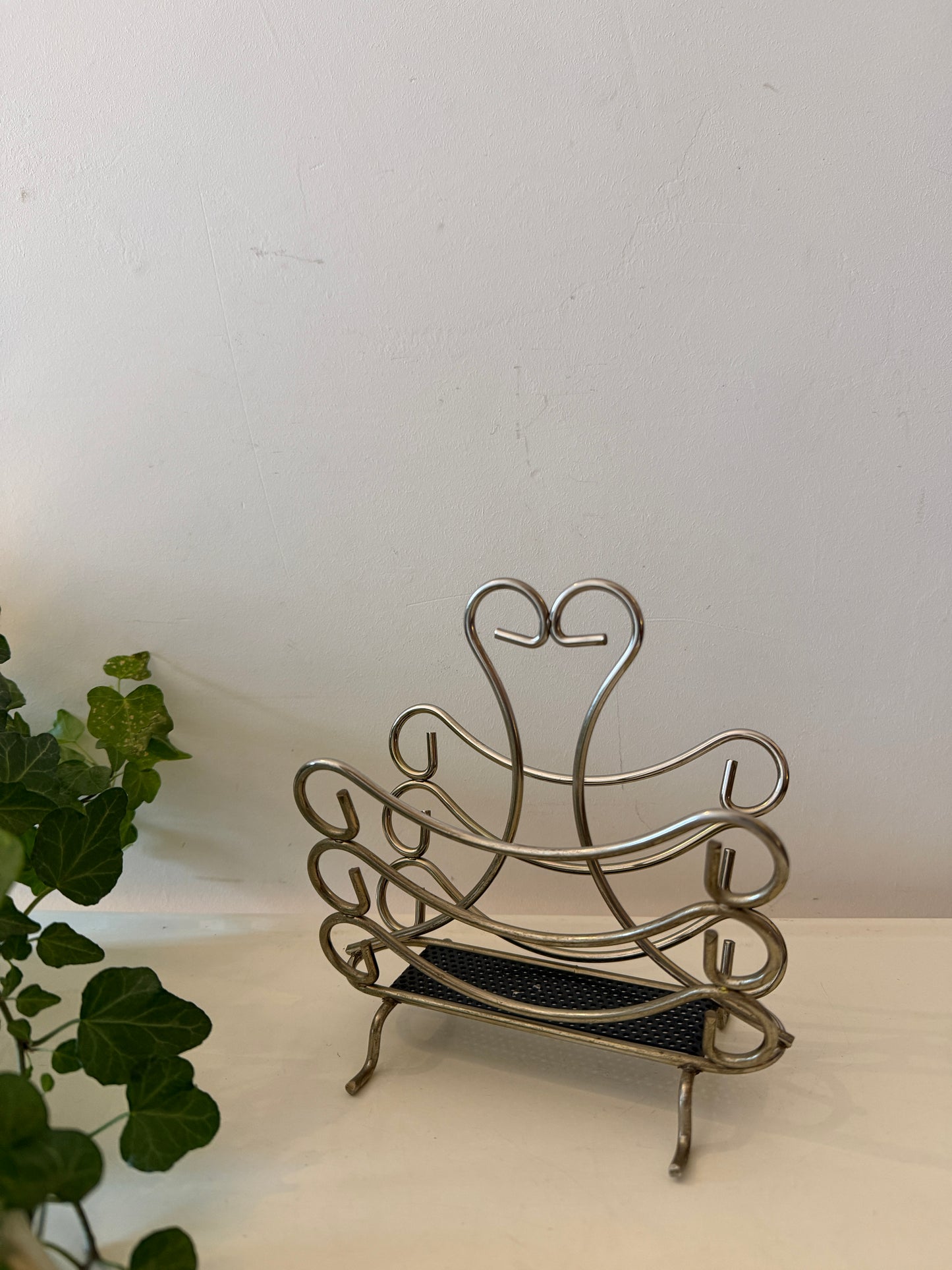 Chroom brievenhouder servethouder jaren 70