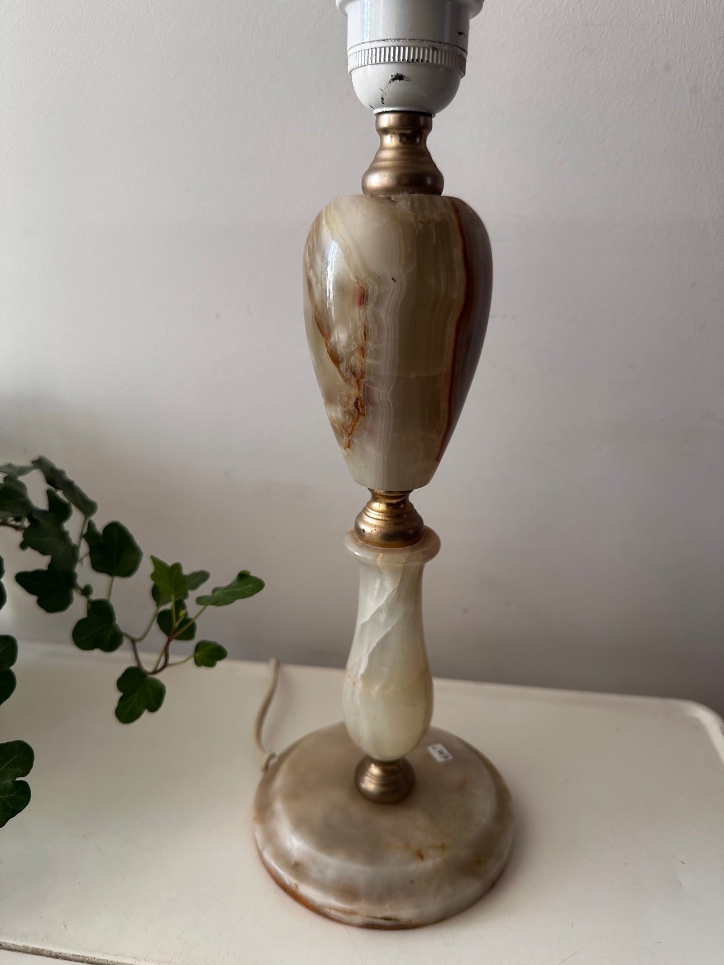 Onxy lamp vintage met messing