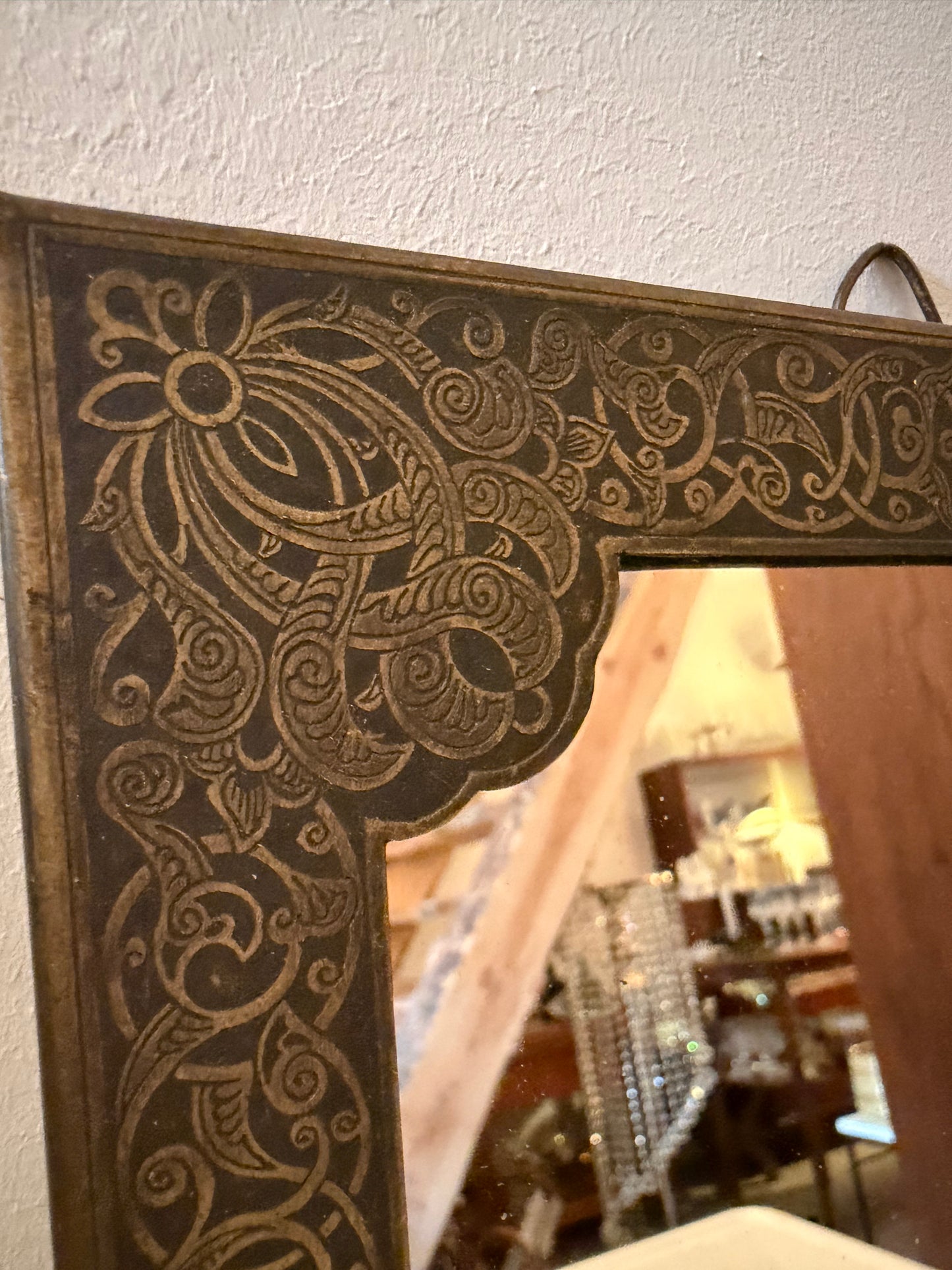 Spiegel met gegraveerde rand