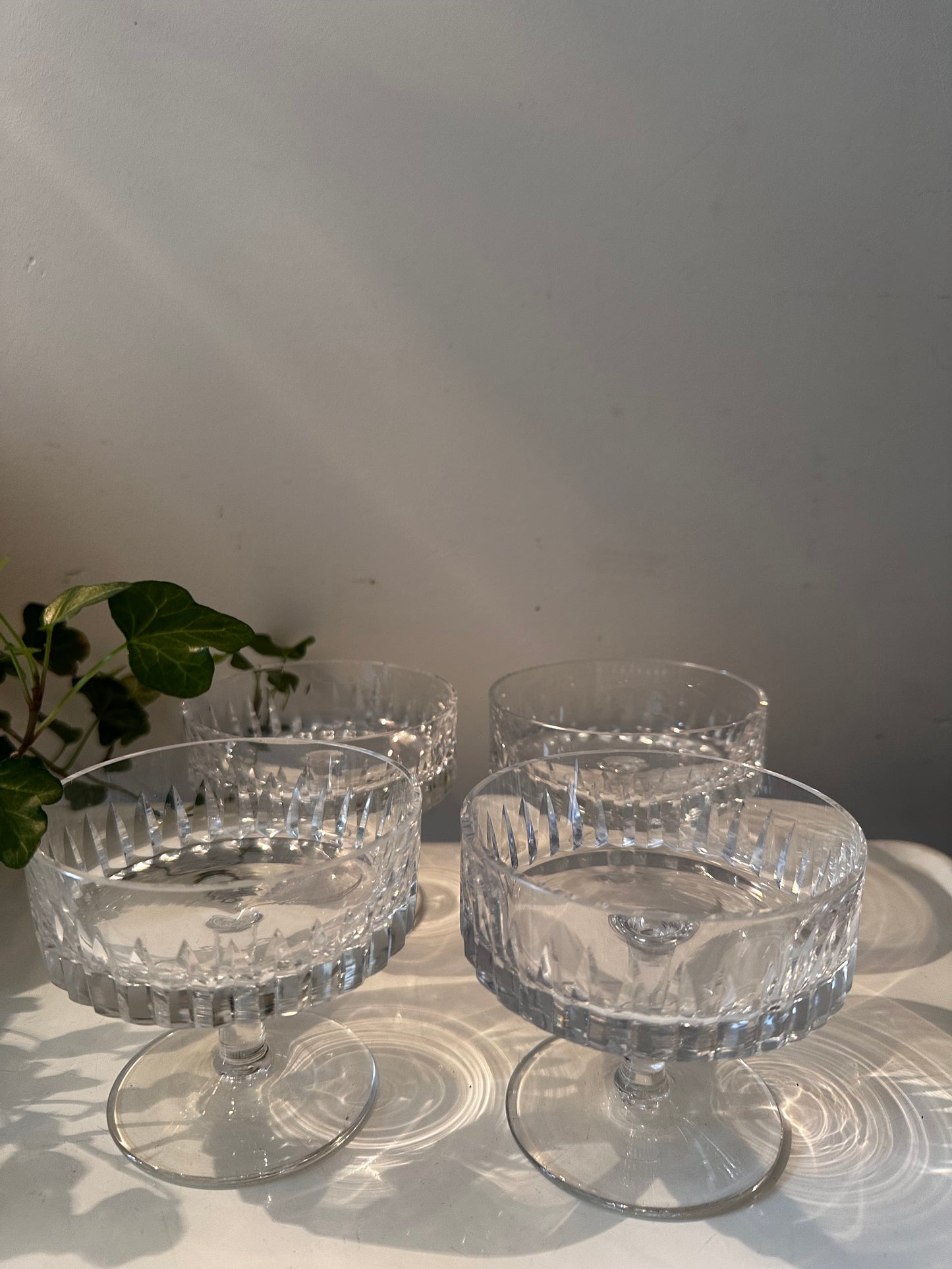 Kristallen jaren 70 coupe champagne glazen