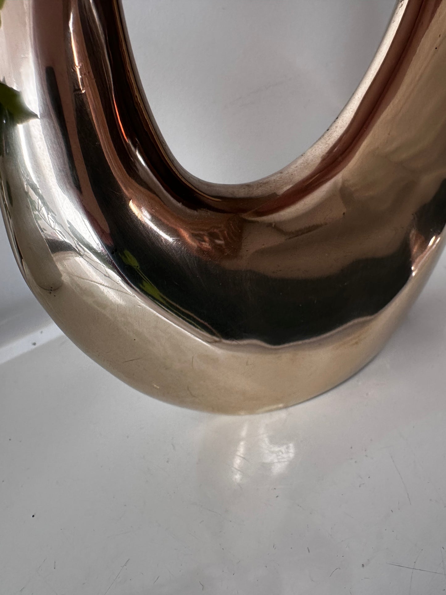 Vintage messing zwaan