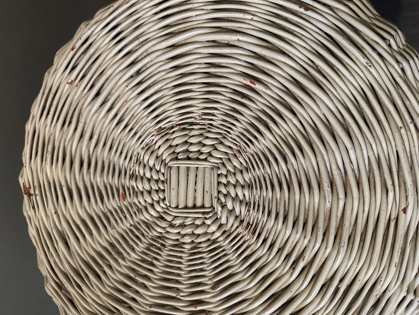 Vintage rotan krukje