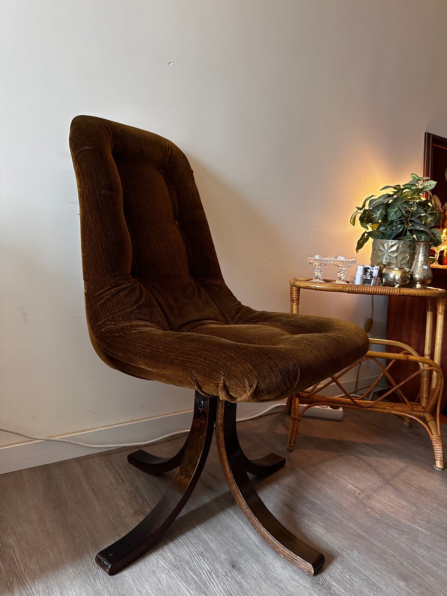 Vintage Jaren 70 fauteuil draaifauteuil Scandinavië