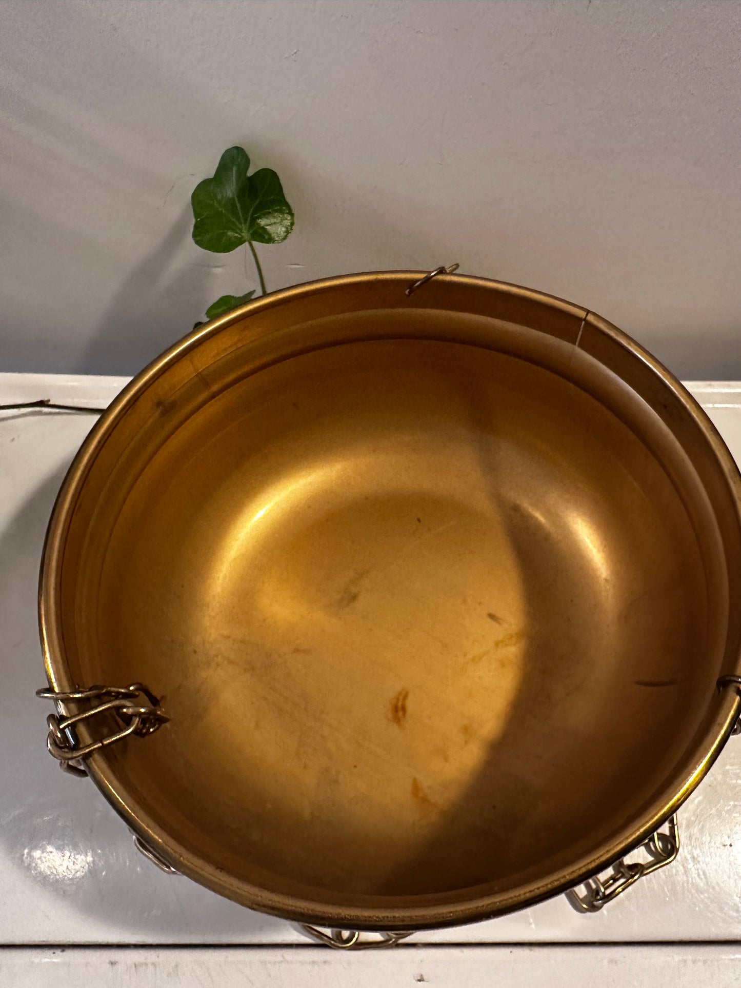 Vintage koperen plantenhanger