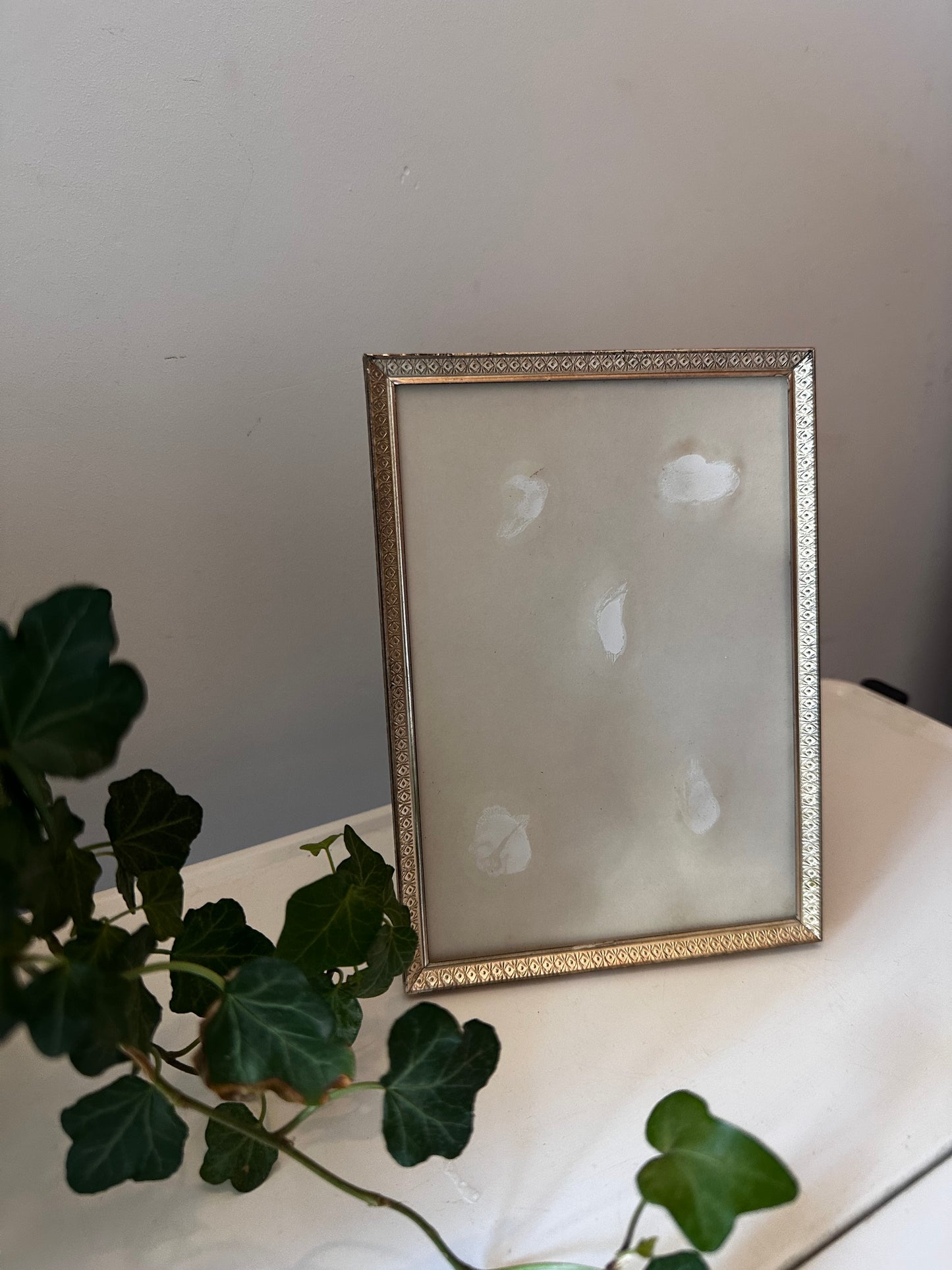 Vintage fotolijstje met zilverkleurige omlijsting