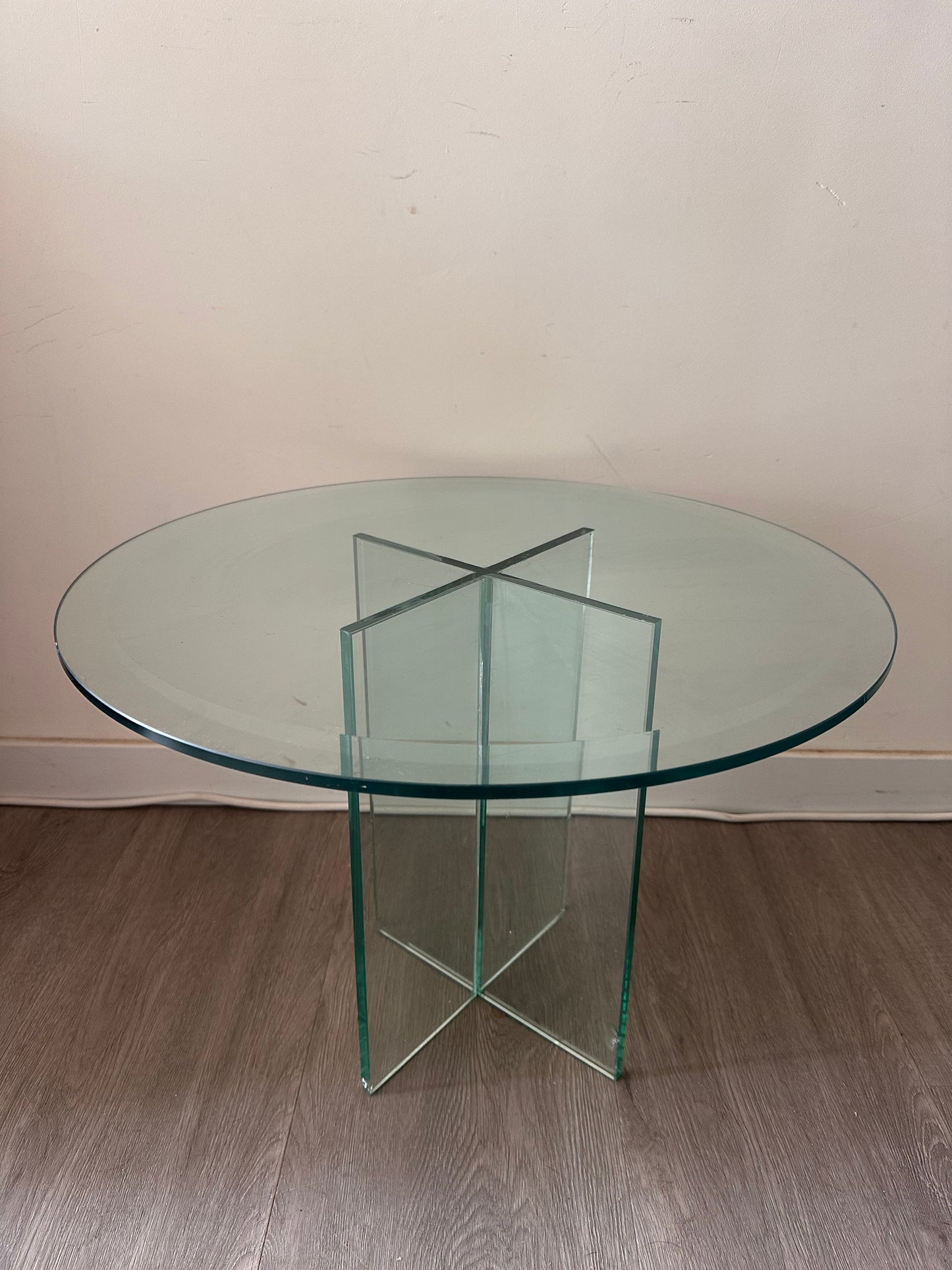 Mid Century glazen salontafel