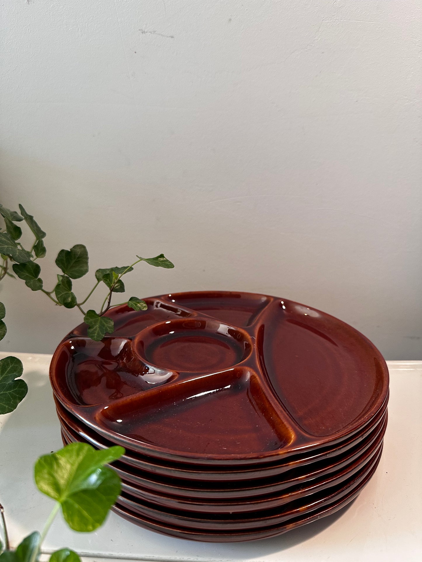 Set van 6 vintage jaren 70 gourmetborden