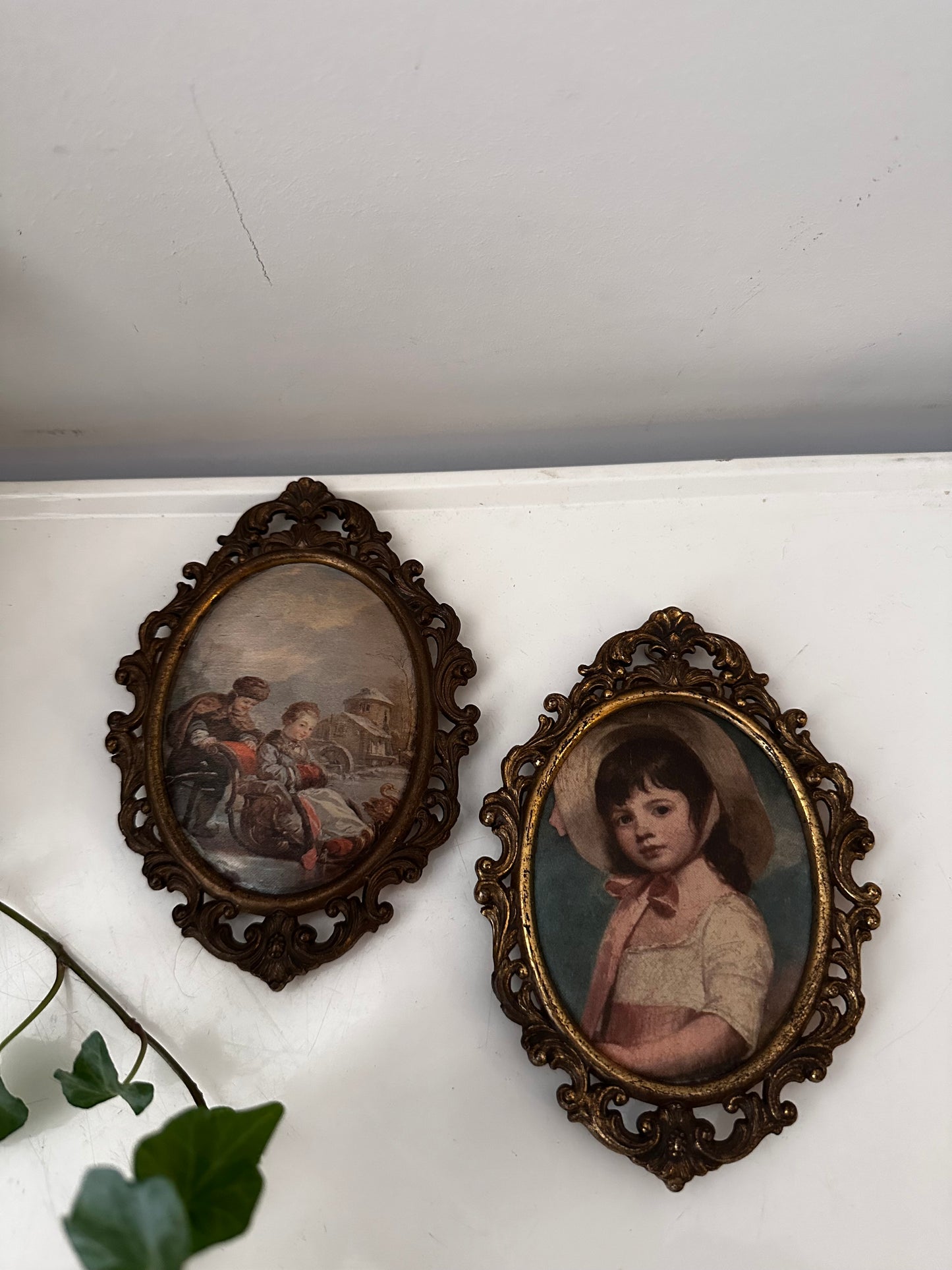 Romantisch prentje in barok lijstje