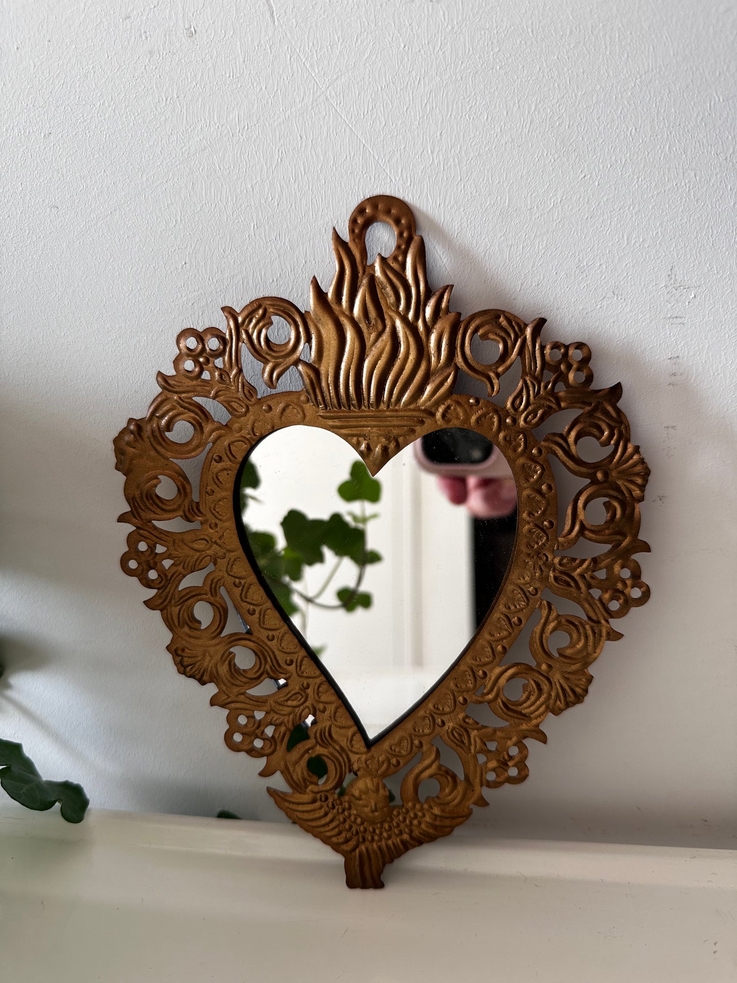 Vintage messing spiegeltje