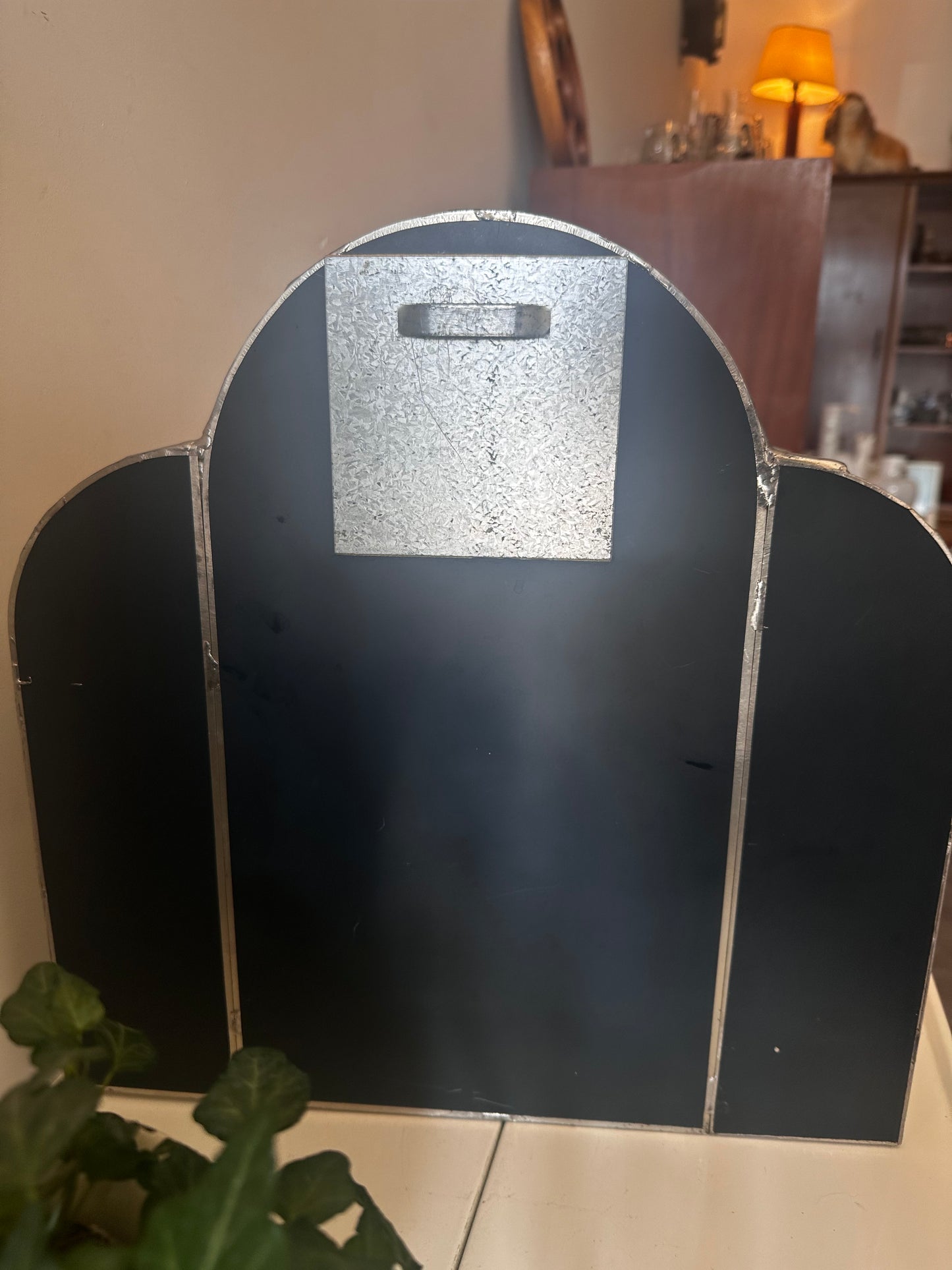 Glas in lood vitrinekastje art deco