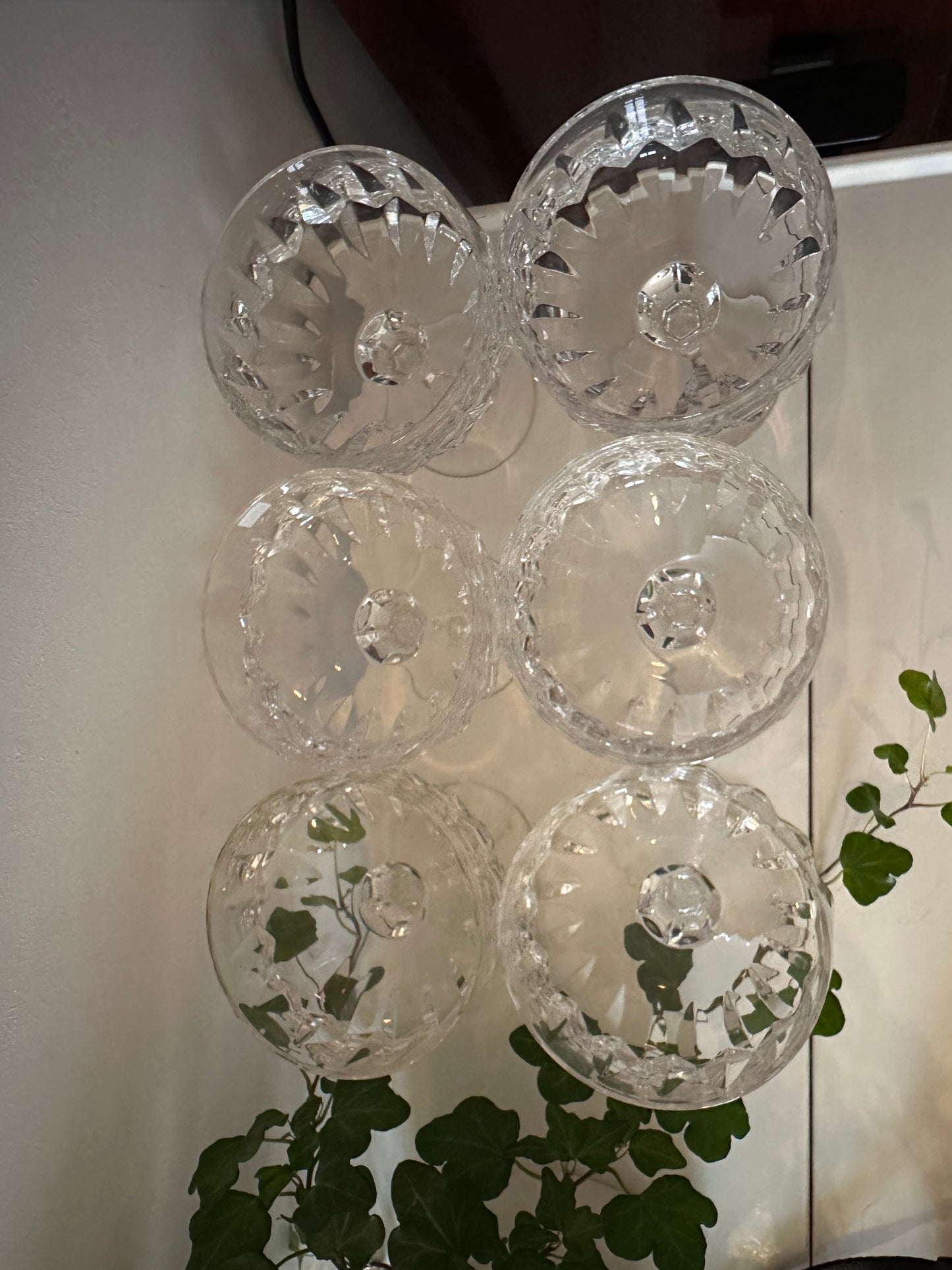 6 kristallen coupé champagne glazen