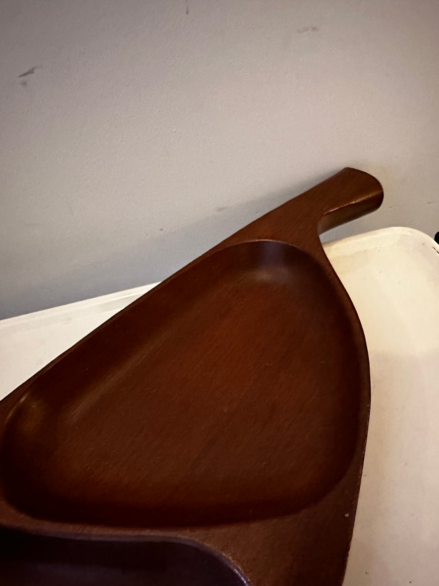 Houten jaren 70 serveerschaal