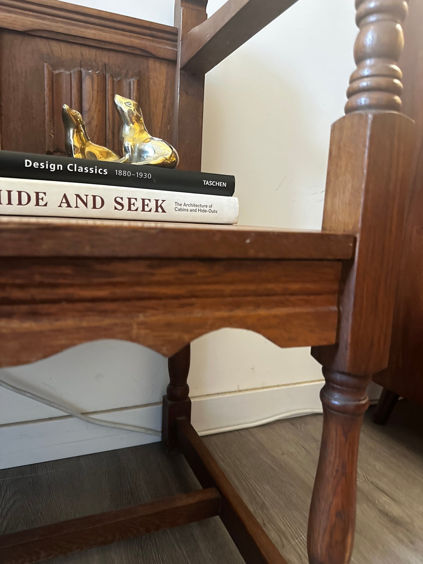 Halbankje vintage hout