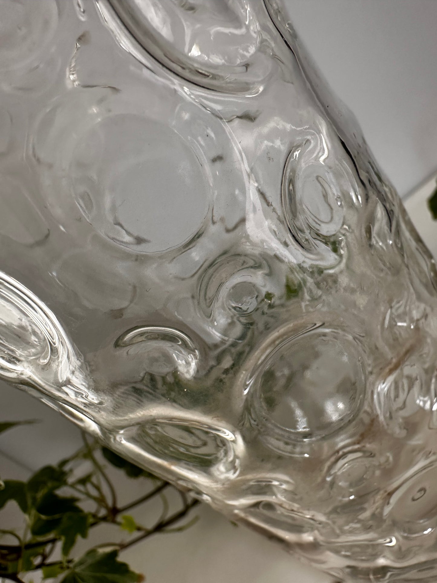 Glazen vintage vaas bubbel design