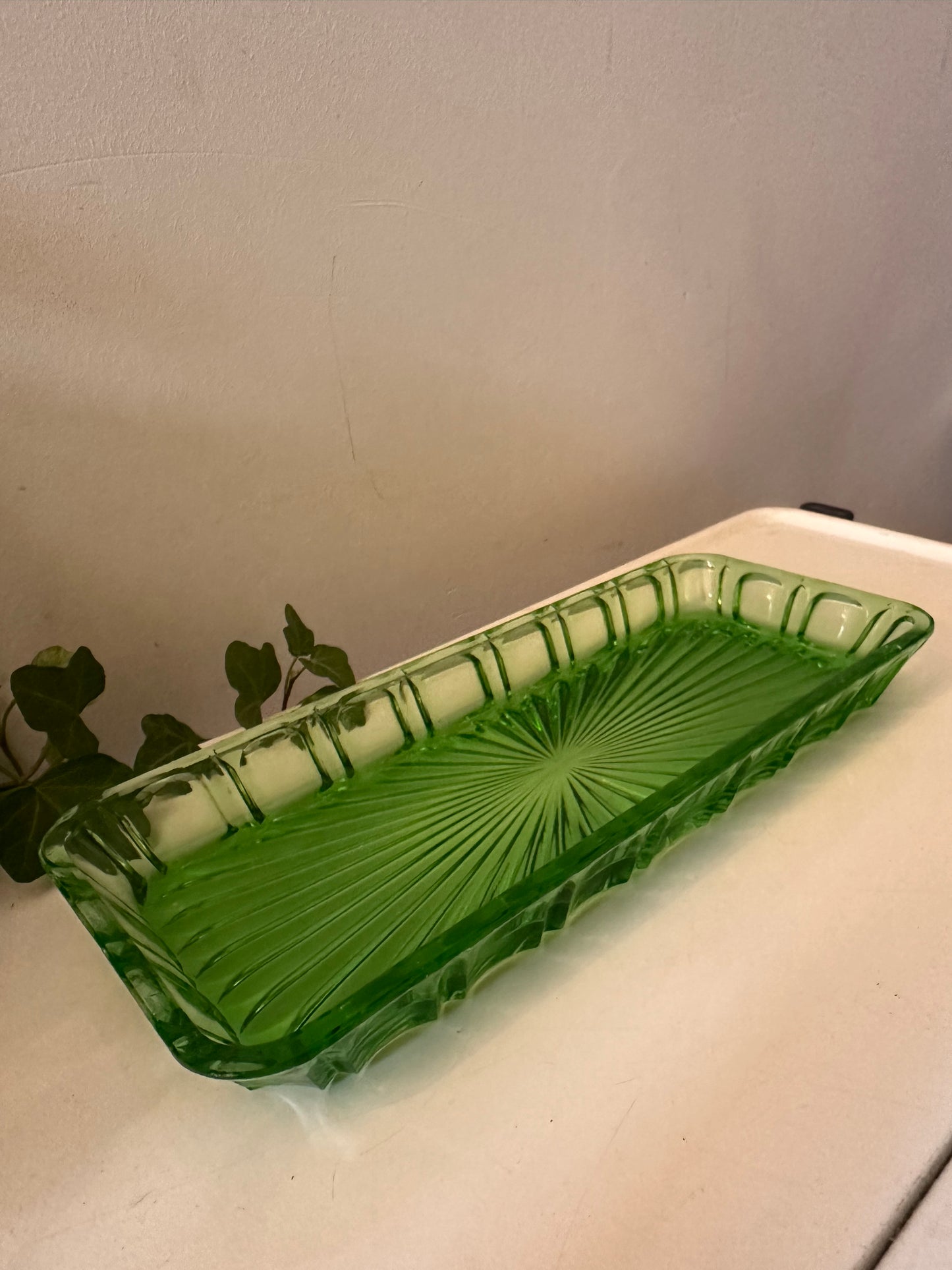 Art Deco schaal groen