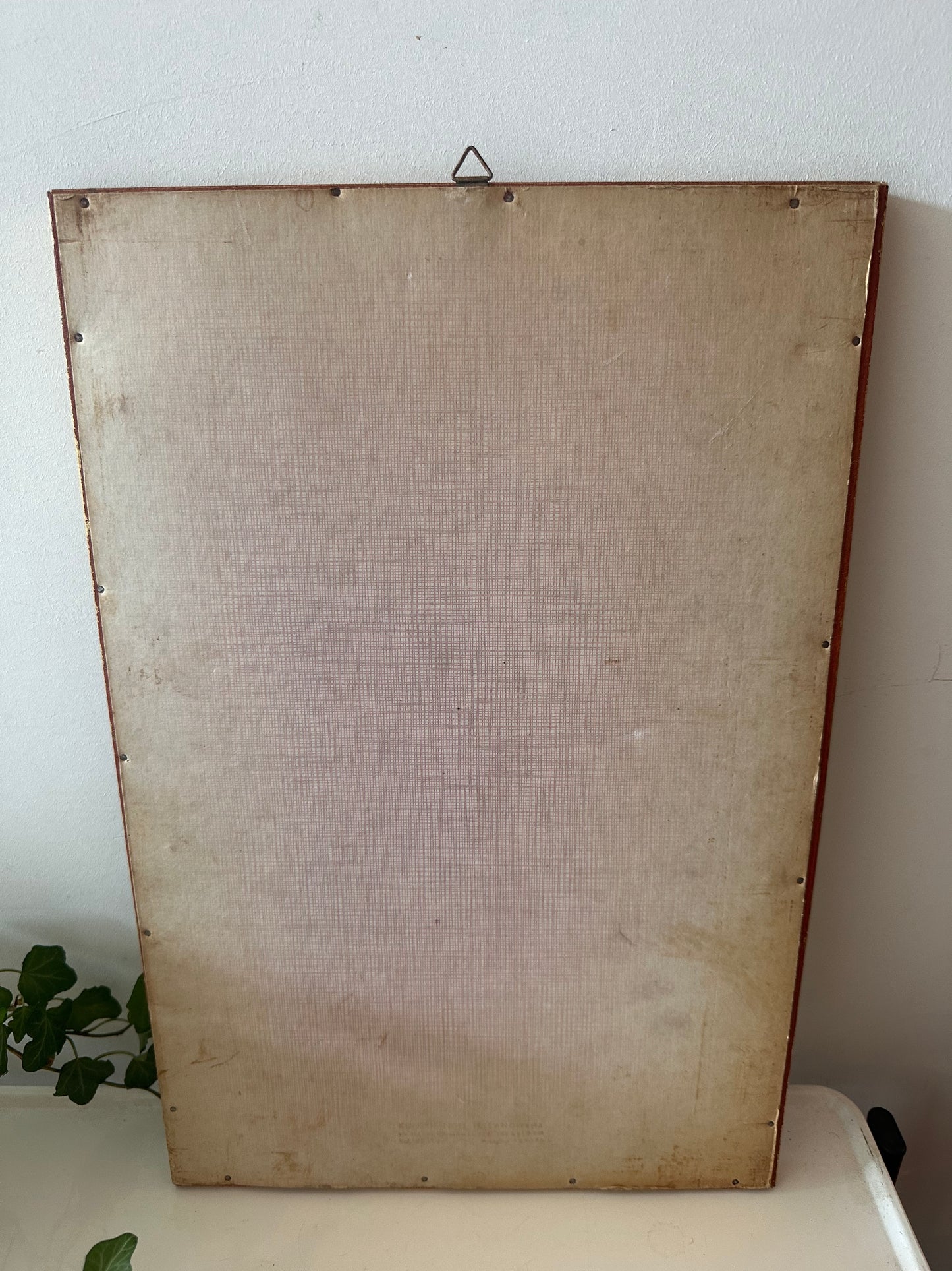 Vintage lijst met vogel prent